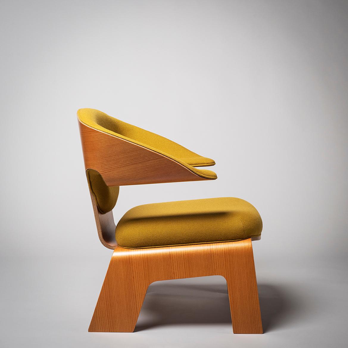 Japanese Lounge Chair Kenzo Tange for Sumi Memorial, 1955
