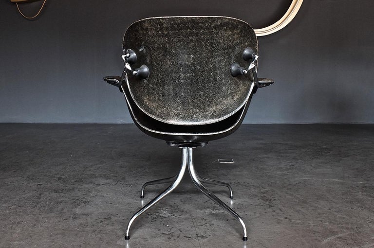 Metal Lounge Chair MAA, Charles Pollock/George Nelson Associates, Herman Miller, 1958 For Sale