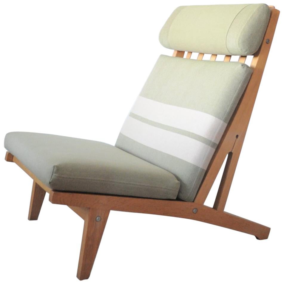 Lounge Chair Made of Oak Designed in 1969 by Hans J. Wegner, Produced by GETAMA