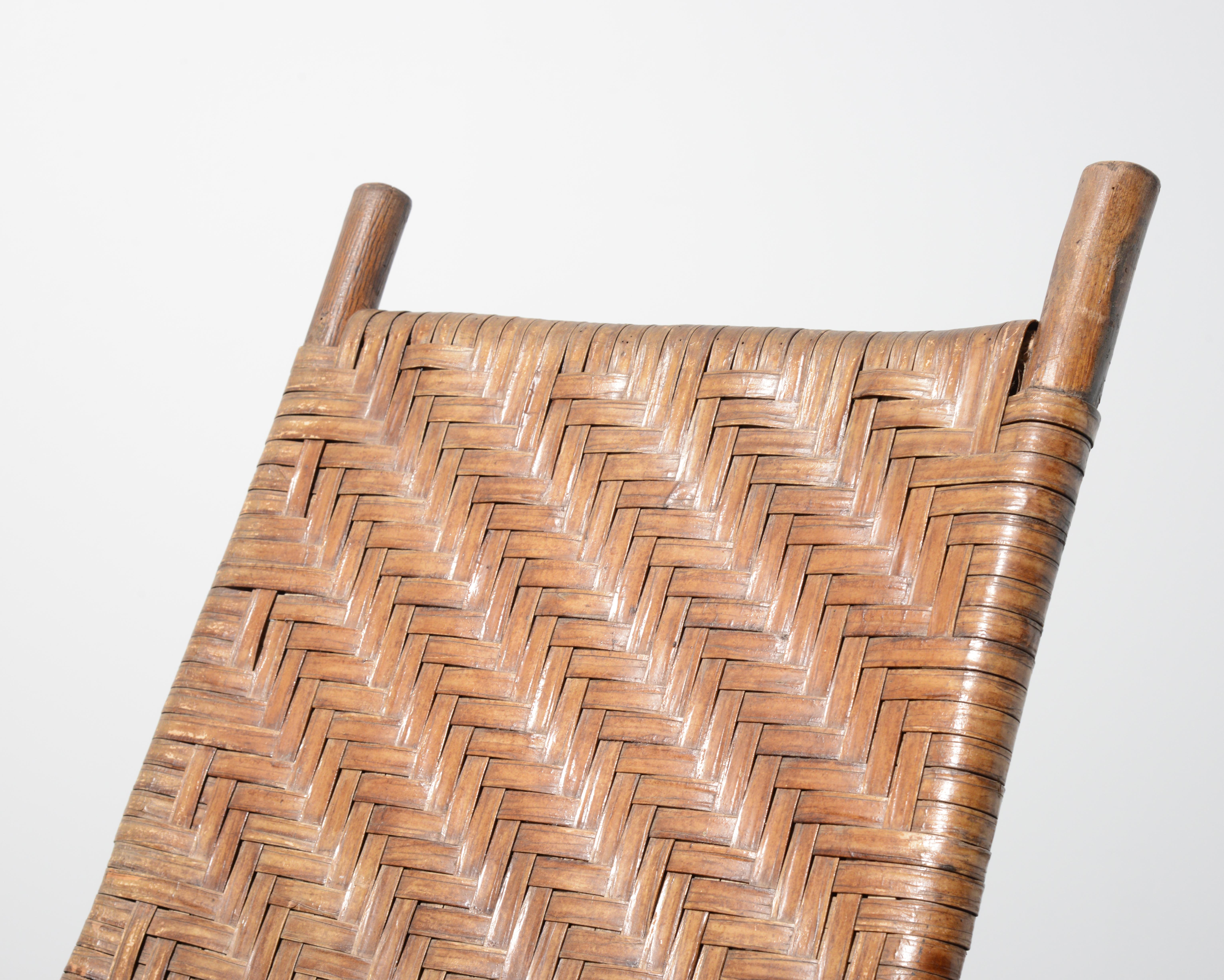 20th Century Lounge Chair, Manner of Old Hickory Manufacturing Co. For Sale