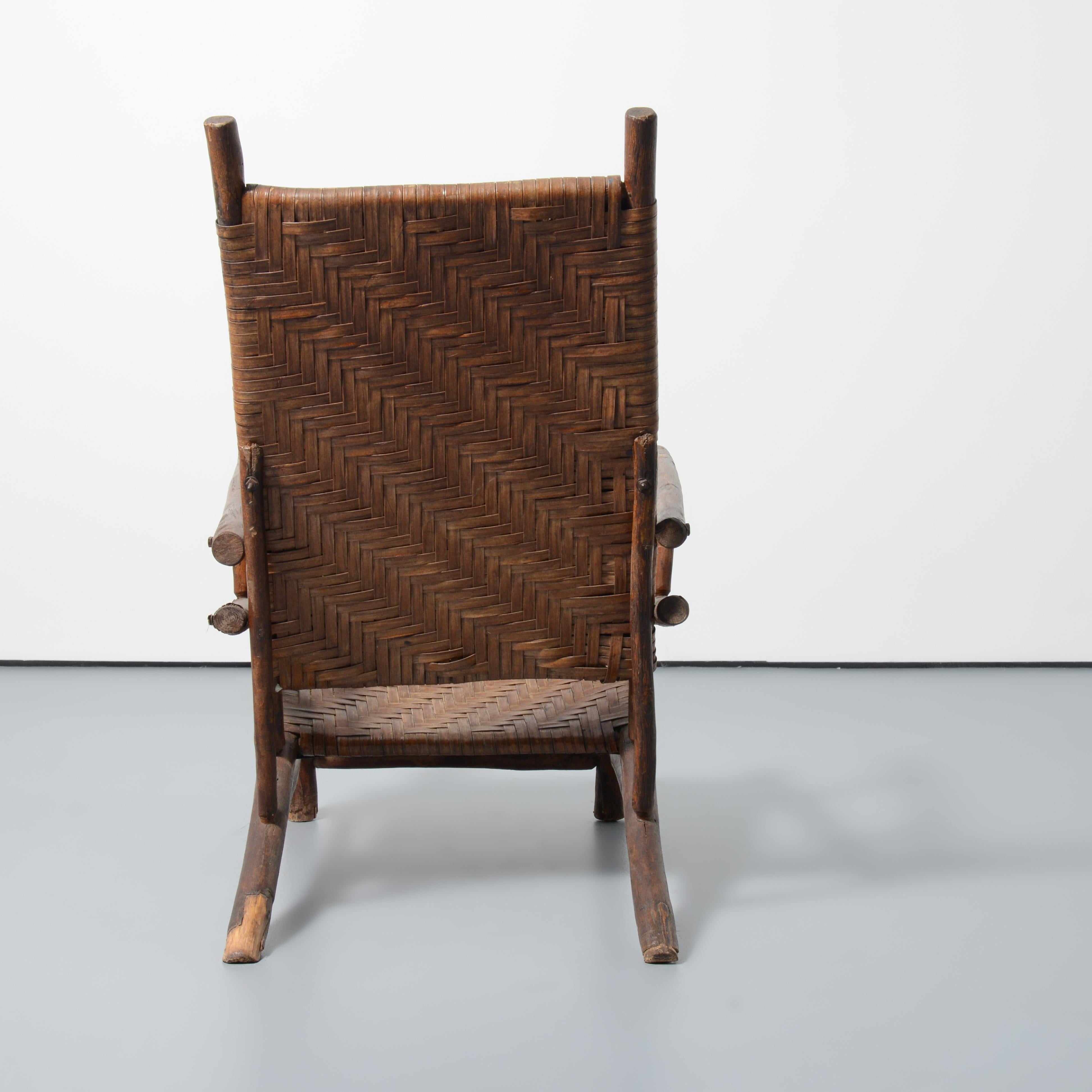 Lounge Chair, Manner of Old Hickory Manufacturing Co. For Sale 1