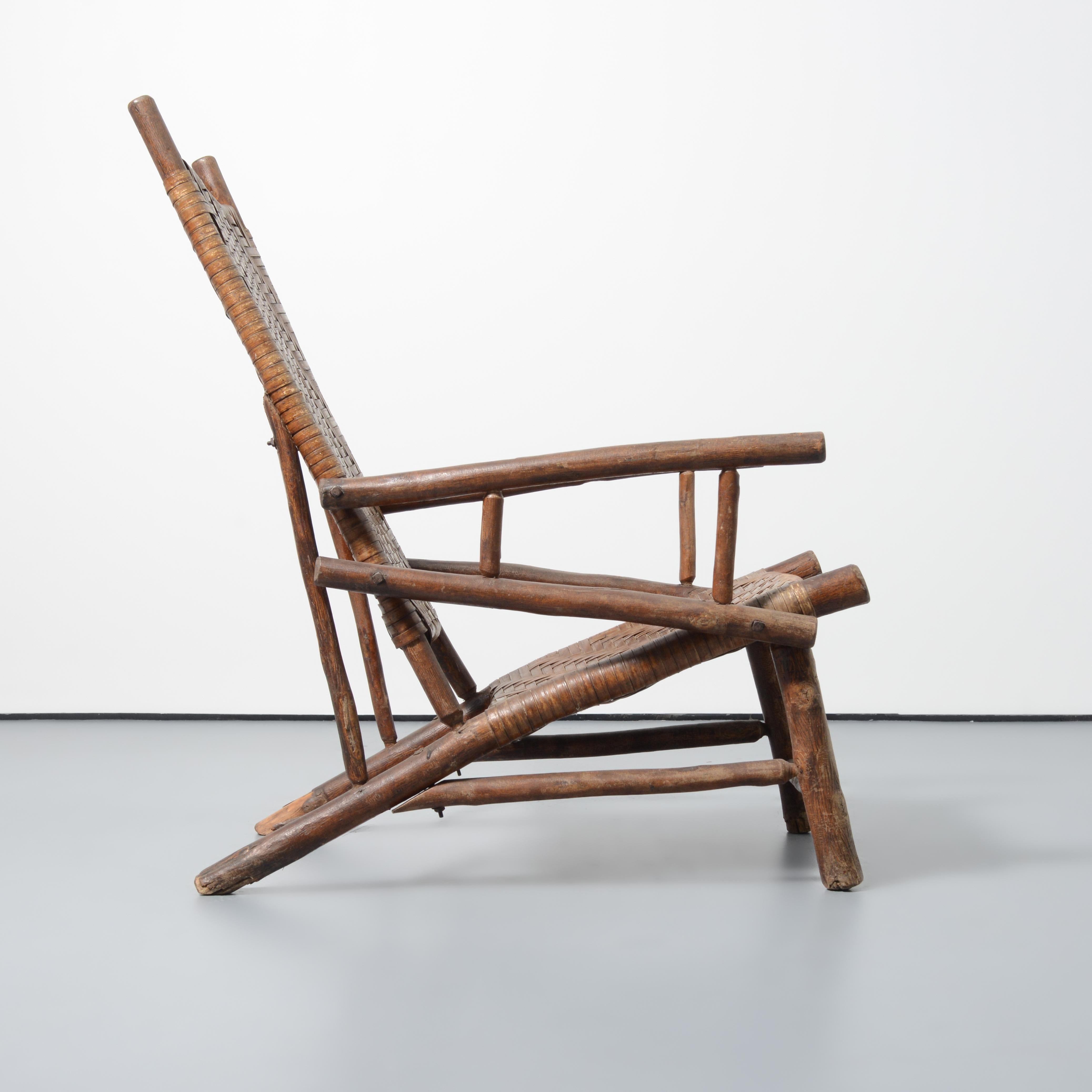 Lounge Chair, Manner of Old Hickory Manufacturing Co. For Sale 2