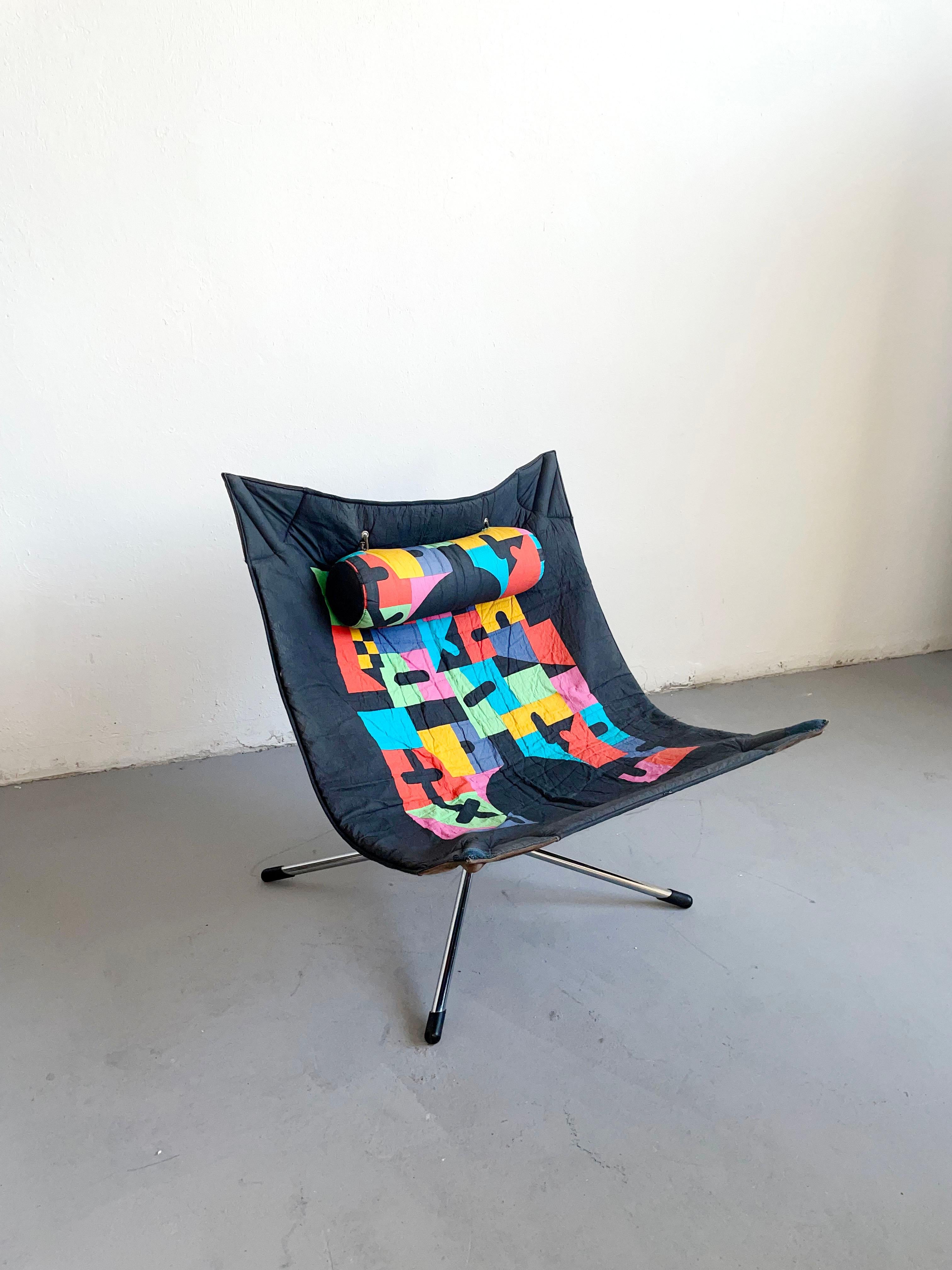 Lounge Chair Miamina,  Alberto Salvati & Ambrogio Tresoldi, Saporiti Italy 1980s For Sale 2