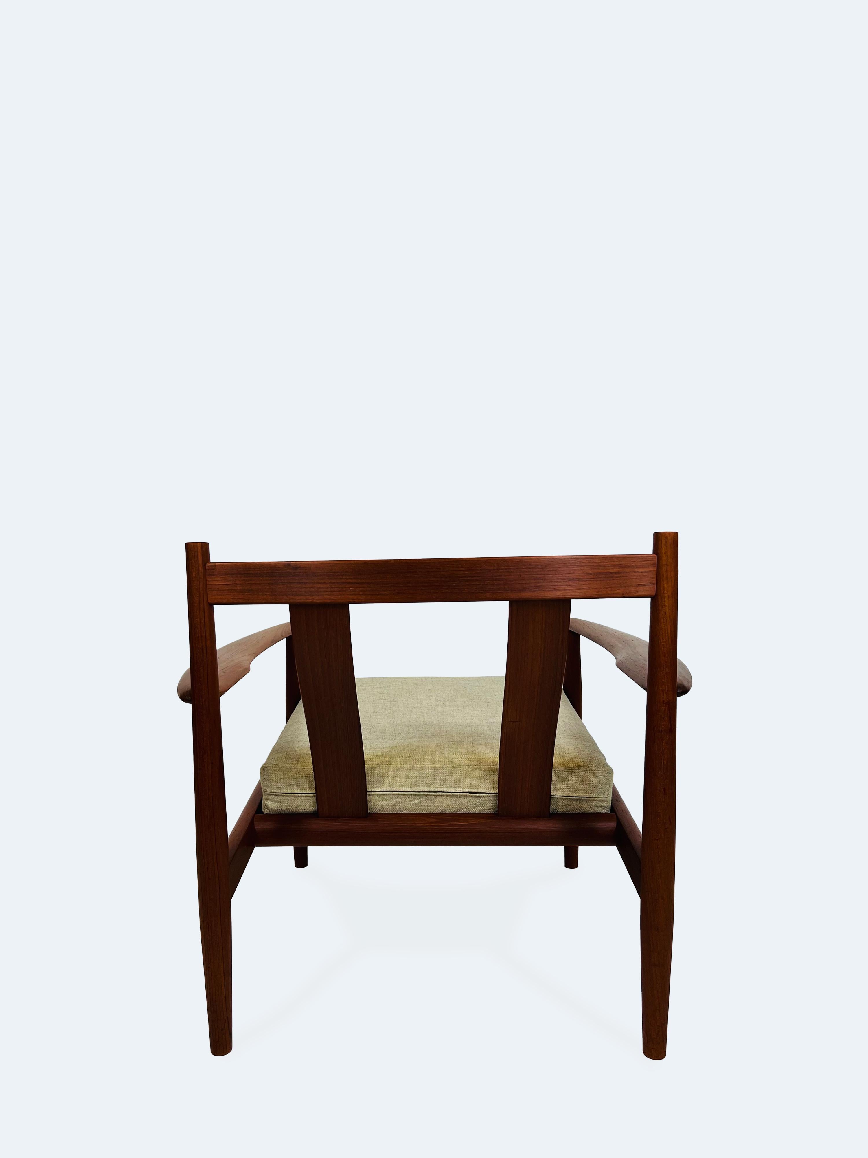 Textile Lounge Chair Model 118 by Grete Jalk for France & Son, 1960s For Sale