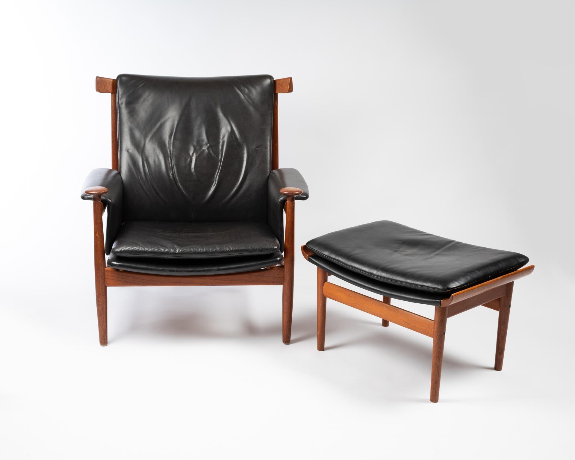 Scandinavian Modern Lounge Chair Model 152 Bwana by Finn Juhl for France & Sons, 1962 For Sale