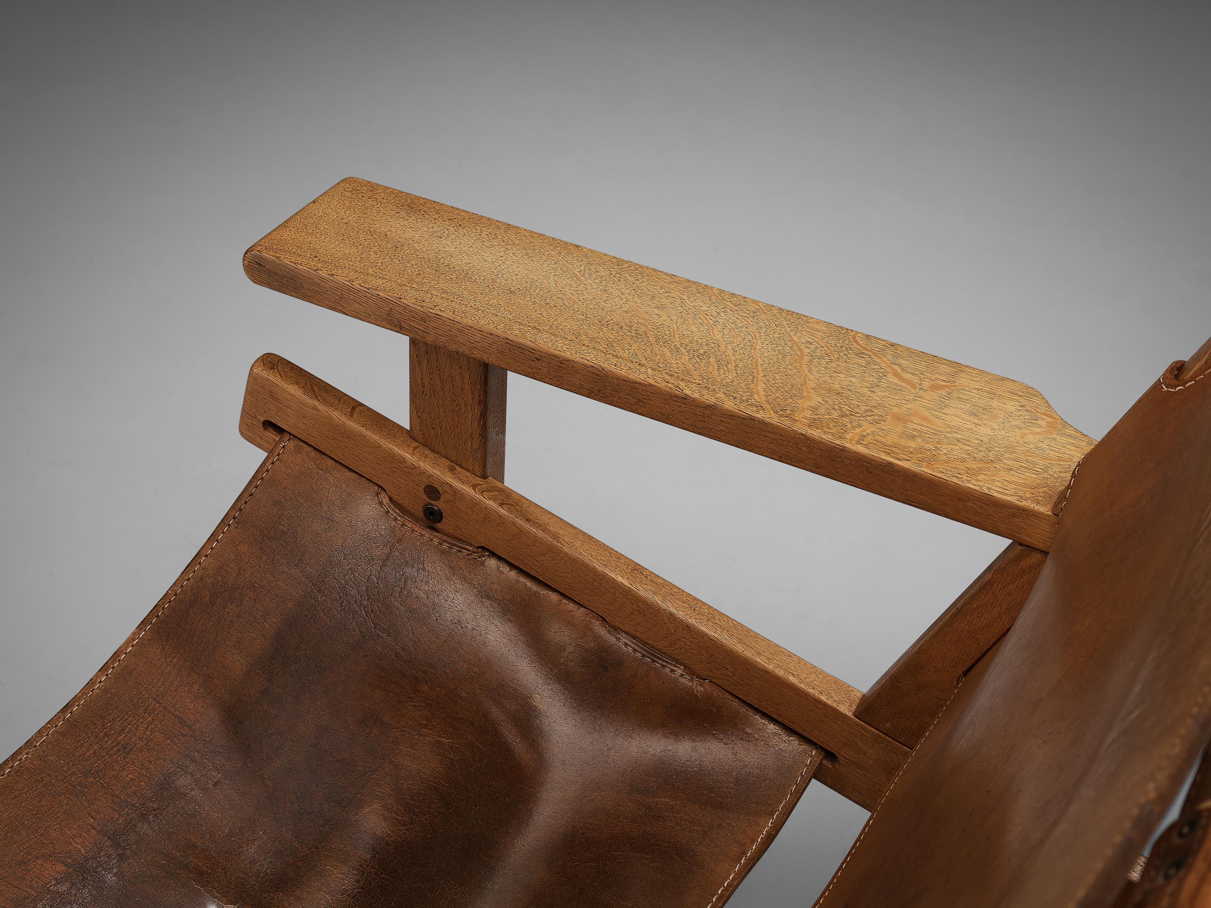 Erling Jessen '168' Lounge Chair in Oak and Cognac Leather 4