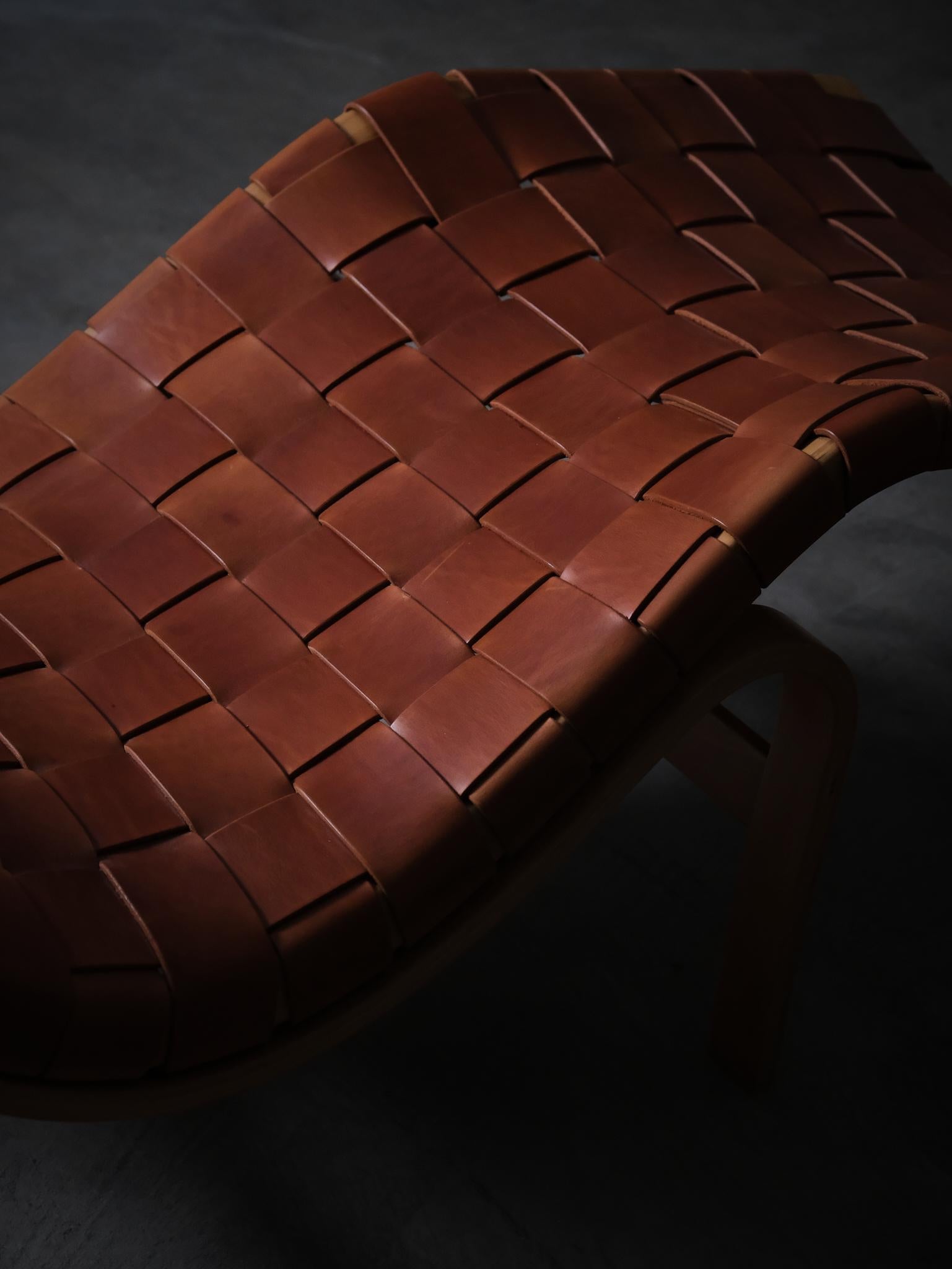 Pelle Sedia da salotto 'modello 36' di Bruno Mathsson, Svezia, 1941 in vendita