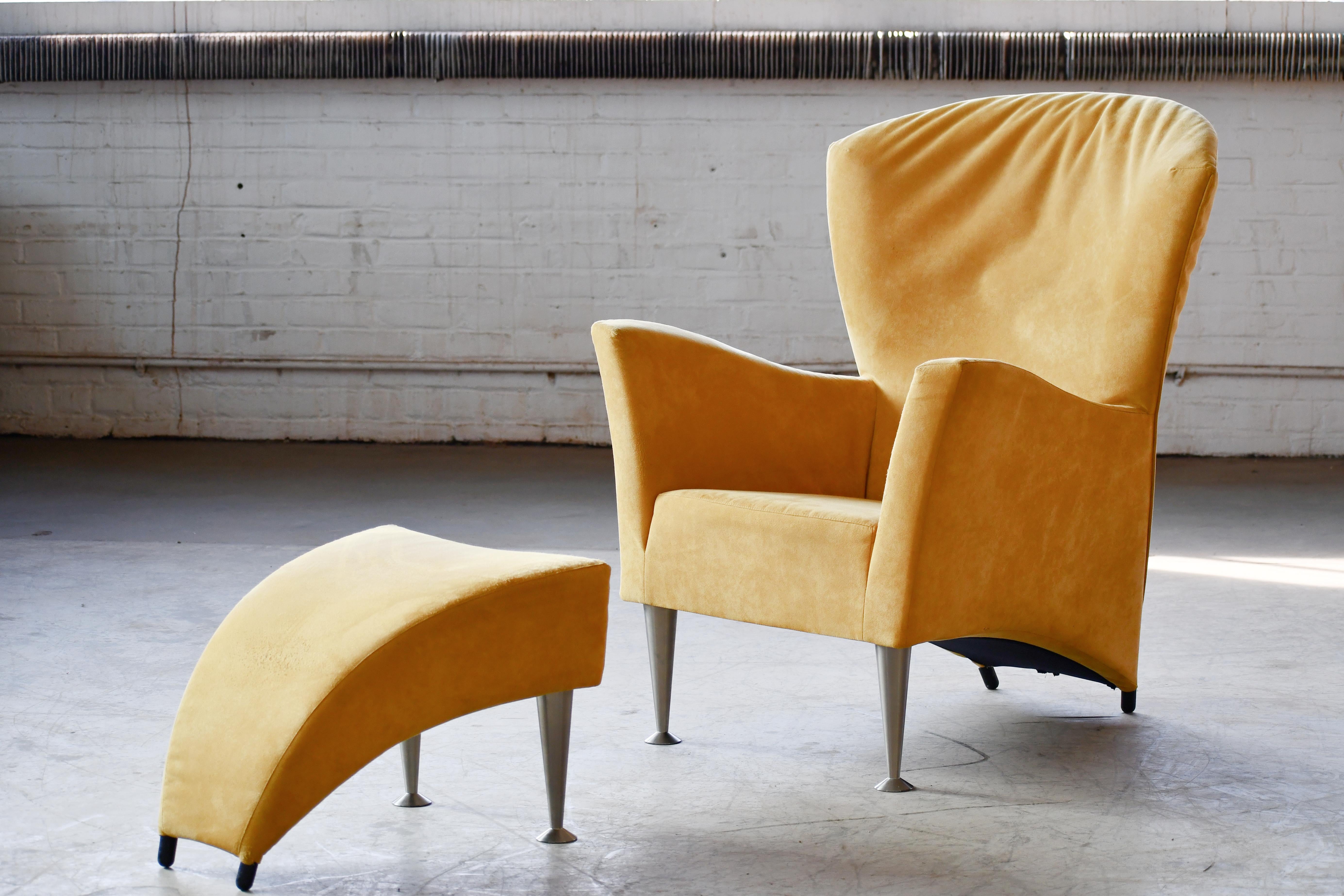 Moderne Modèle de fauteuil de salon moulé avec repose-pieds de Gijs Papavoine pour Montis en vente