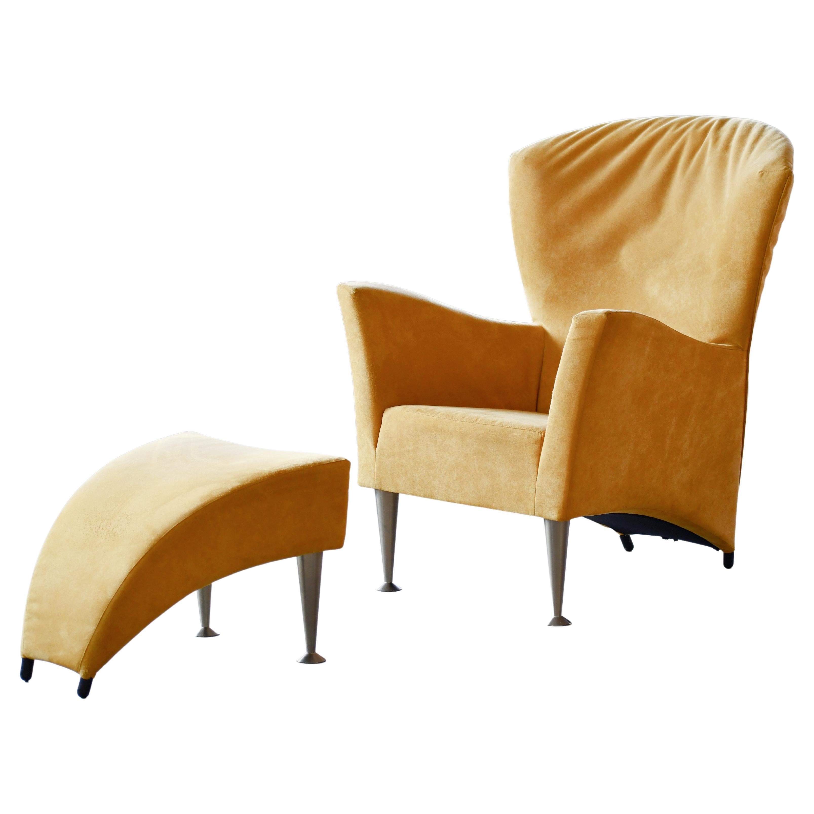 Modèle de fauteuil de salon moulé avec repose-pieds de Gijs Papavoine pour Montis
