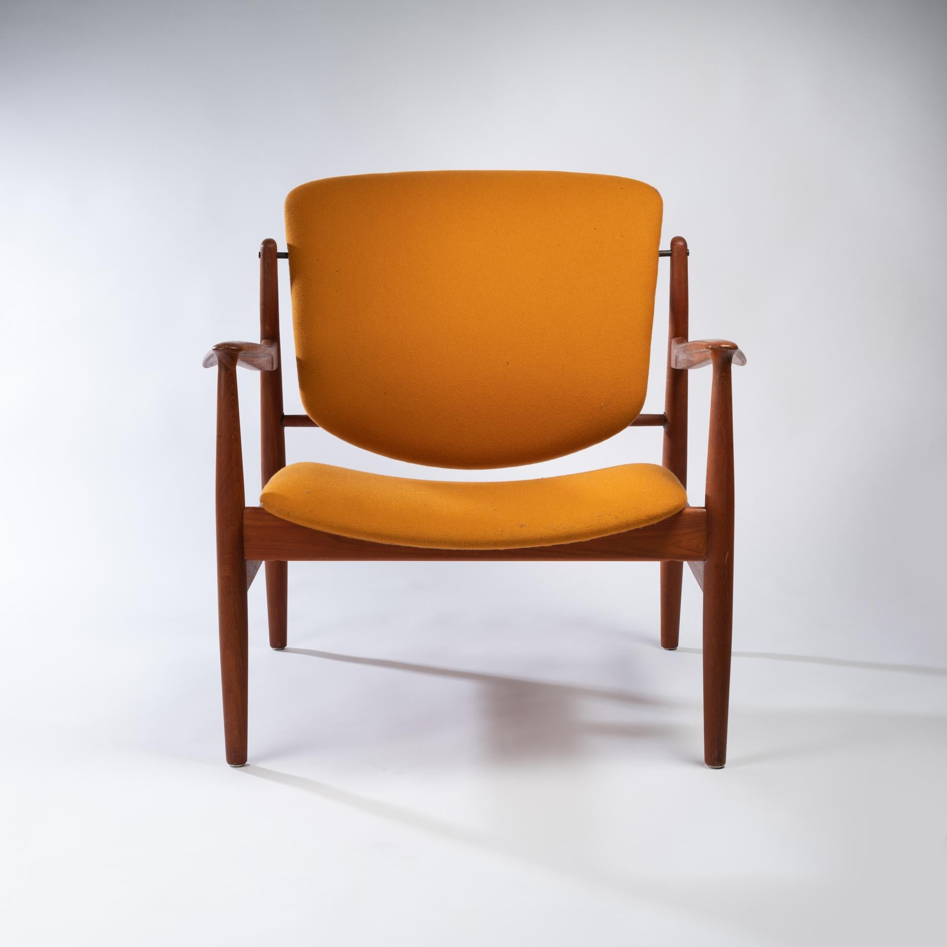 Lounge Chair Model Fd136, Designed by Finn Juhl, 1950s In Good Condition For Sale In PARIS, FR