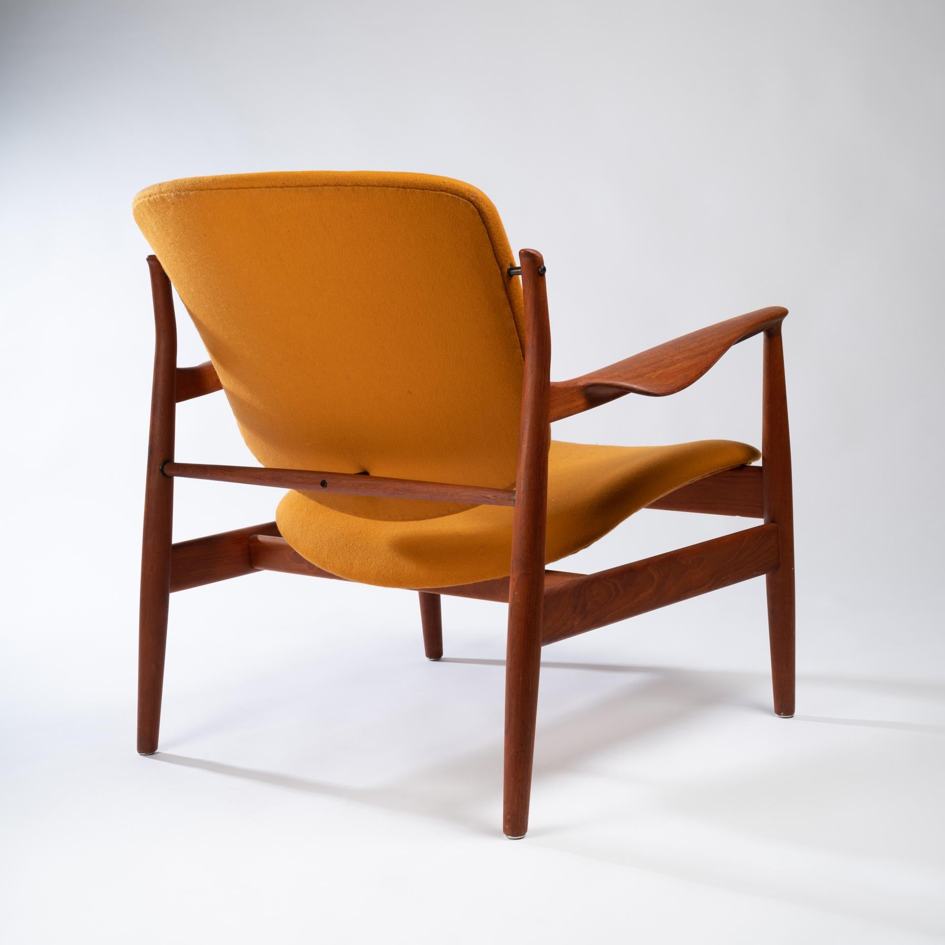 Mid-20th Century Lounge Chair Model Fd136, Designed by Finn Juhl, 1950s For Sale