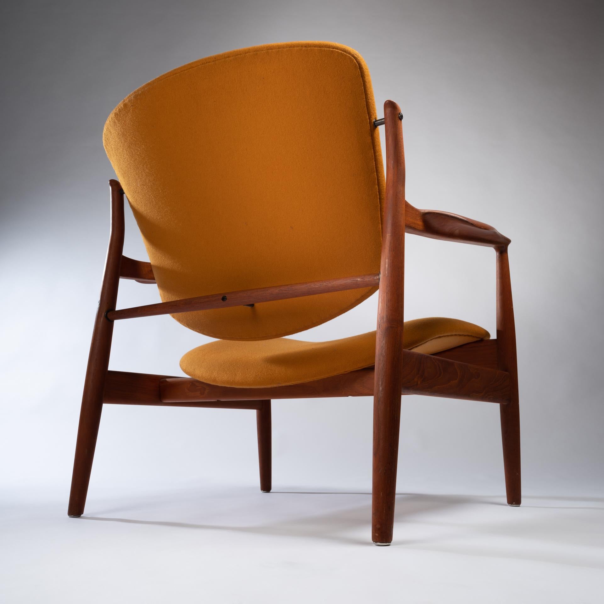 Upholstery Lounge Chair Model Fd136, Designed by Finn Juhl, 1950s For Sale
