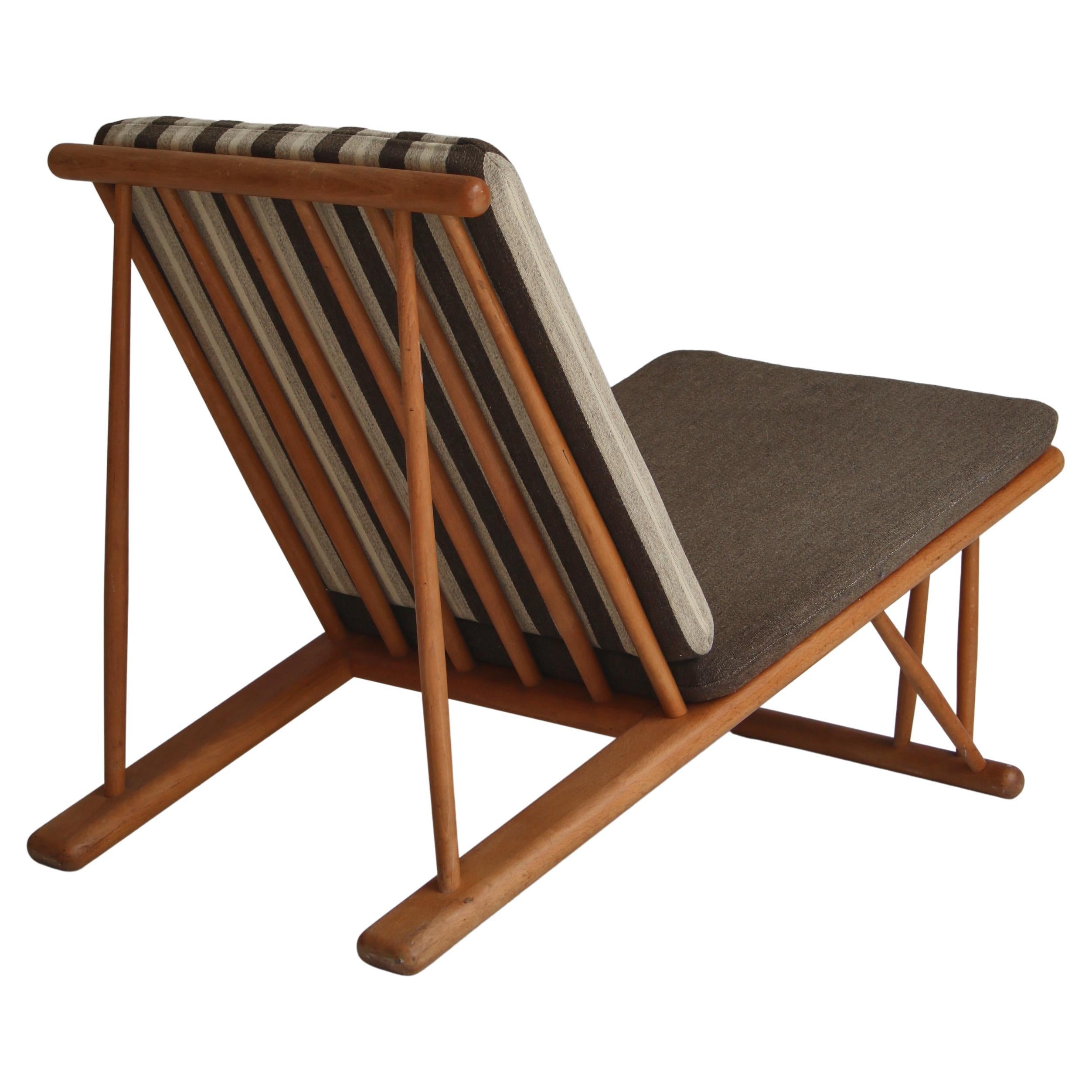 Lounge Chair Model "J58" by Poul Volther for Fdb, Danish Modern, 1954