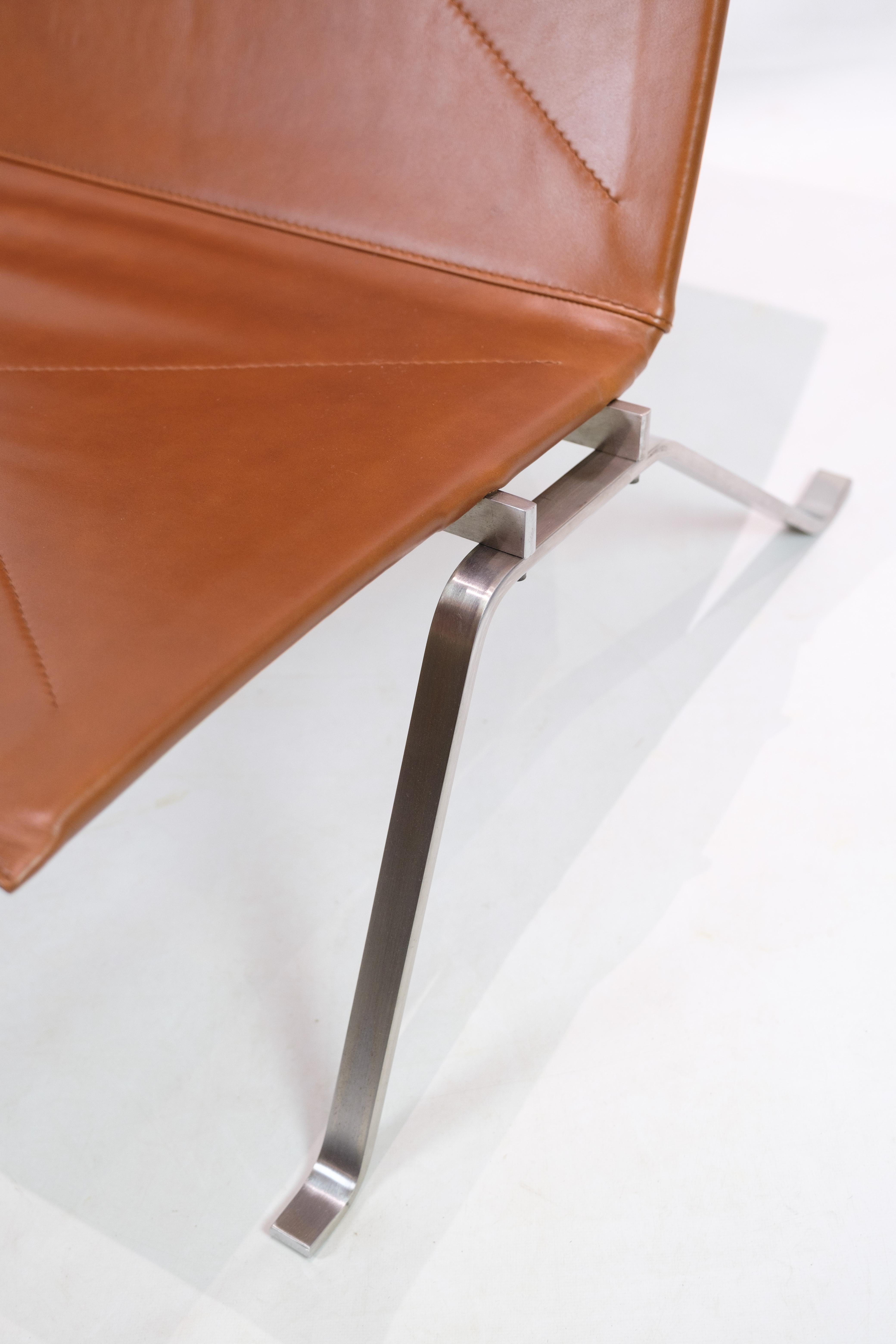 Loungesessel Modell PK22 aus Nussbaum Elegance Leder von Poul Kjærholm (Dänisch) im Angebot