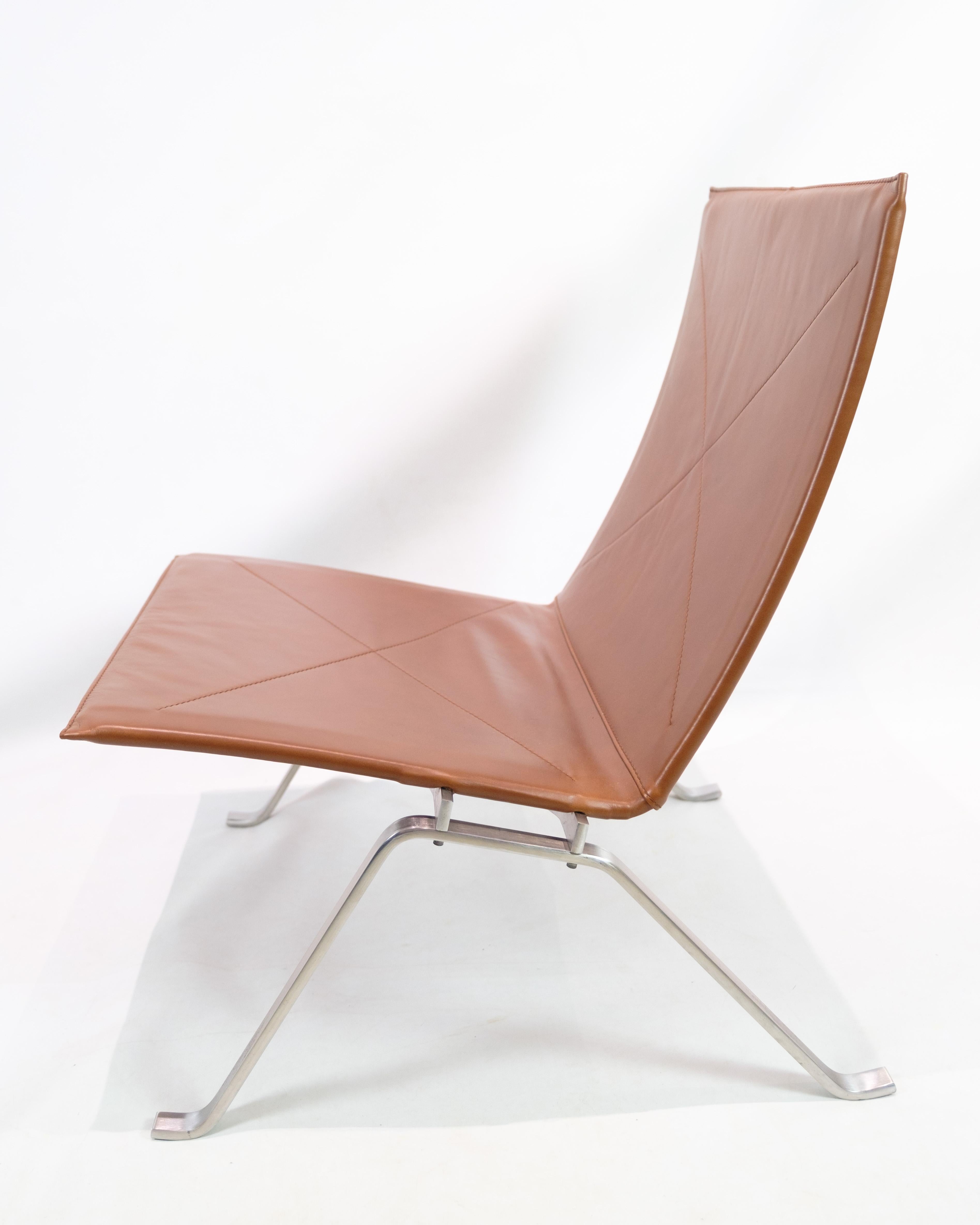 Loungesessel Modell PK22 aus Nussbaum Elegance Leder von Poul Kjærholm im Zustand „Gut“ im Angebot in Lejre, DK