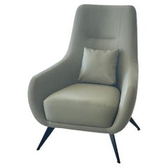 Silla Lounge - Asiento Escultural Moderno - Piel sintética Topo