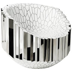 Lounge Chair 'My Collection' by Michael Young Stainless Steel and Enamel White