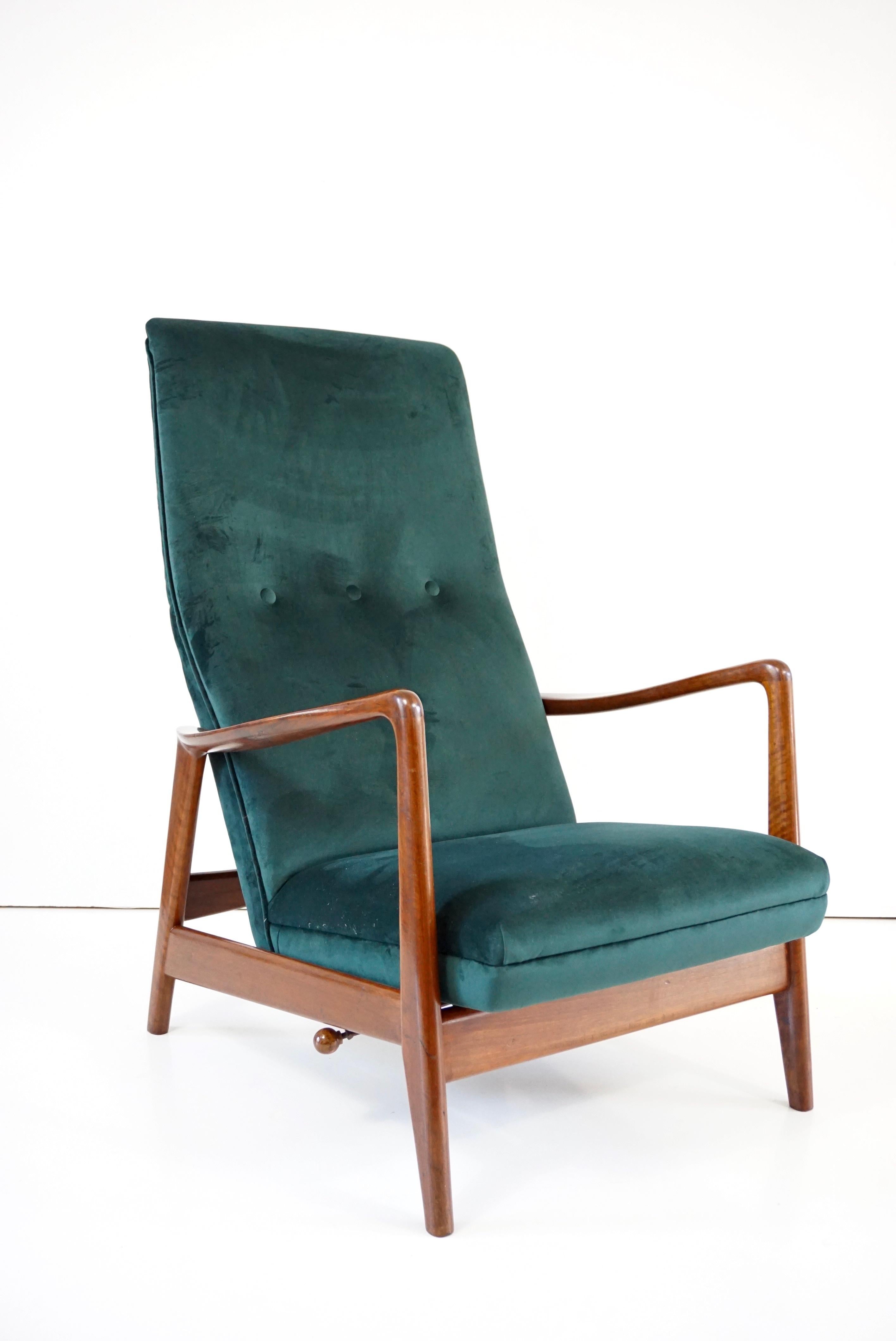 Italian Lounge Chair N.829 by Cassina Sel. by Gio Ponti for the Hotel Pdp Sorrento, 1964