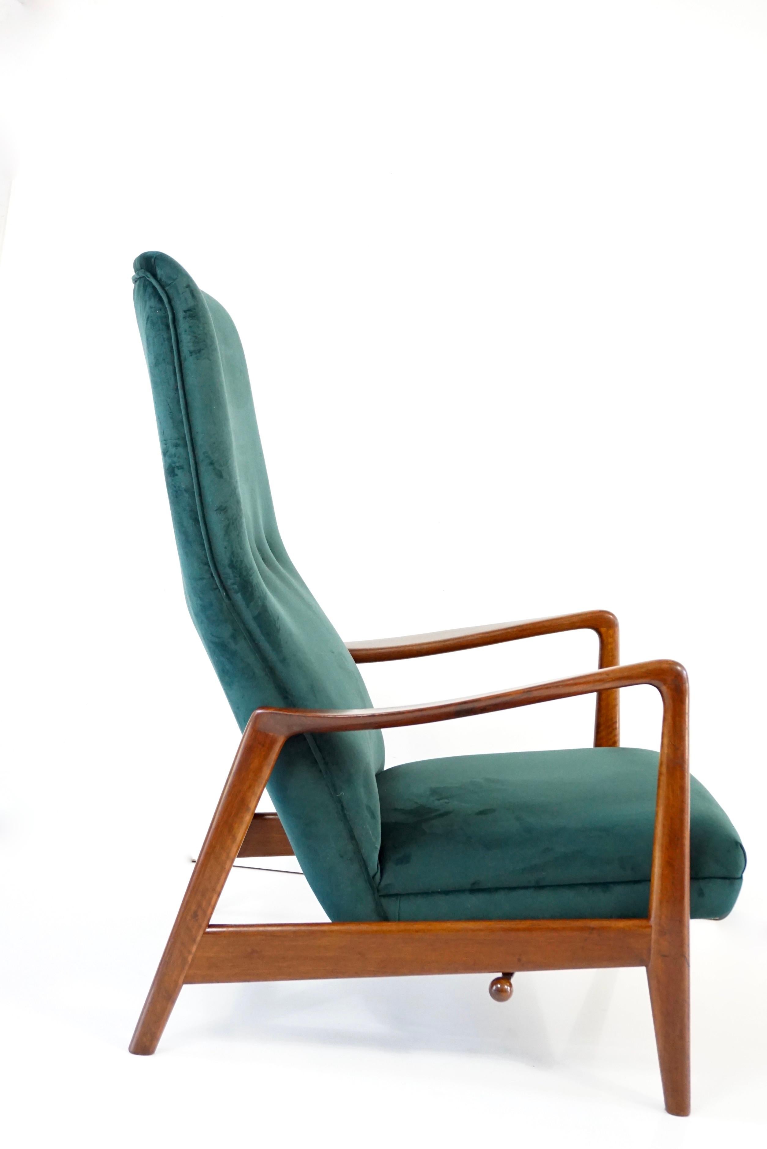 Lounge Chair N.829 by Cassina Sel. by Gio Ponti for the Hotel Pdp Sorrento, 1964 In Good Condition In Rome, IT