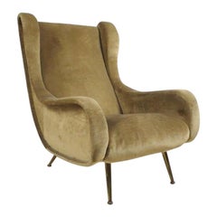 Lounge chair of the 1950s in the style of Marco Zanuso's Senior Chair