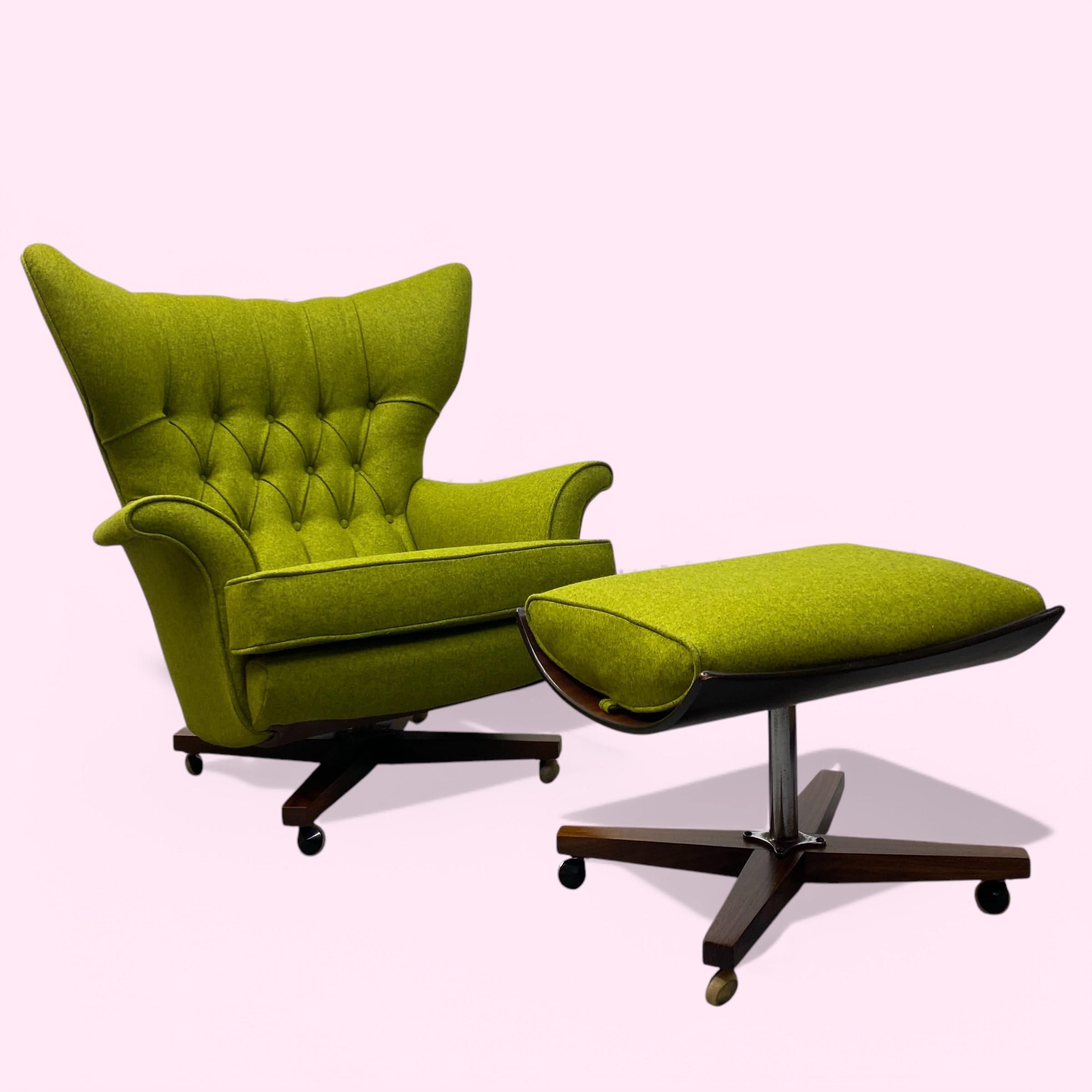 Lounge Chair Ottoman 1960's G Plan Blofeld 6250 10