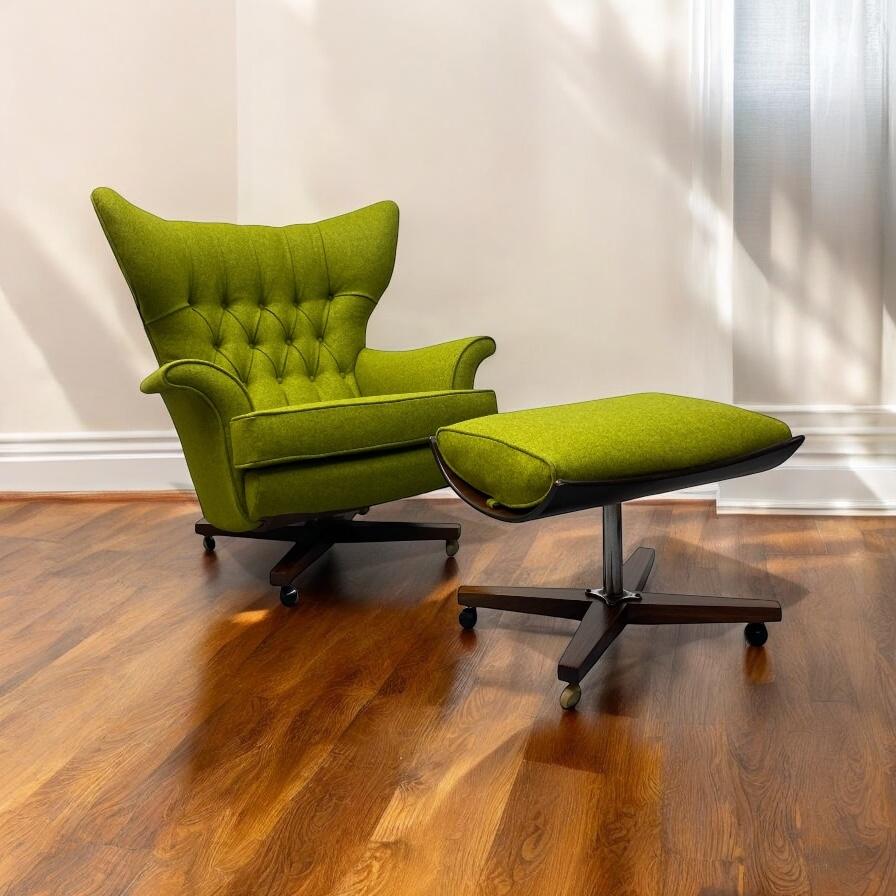 Lounge Chair Ottoman 1960's G Plan Blofeld 6250 11