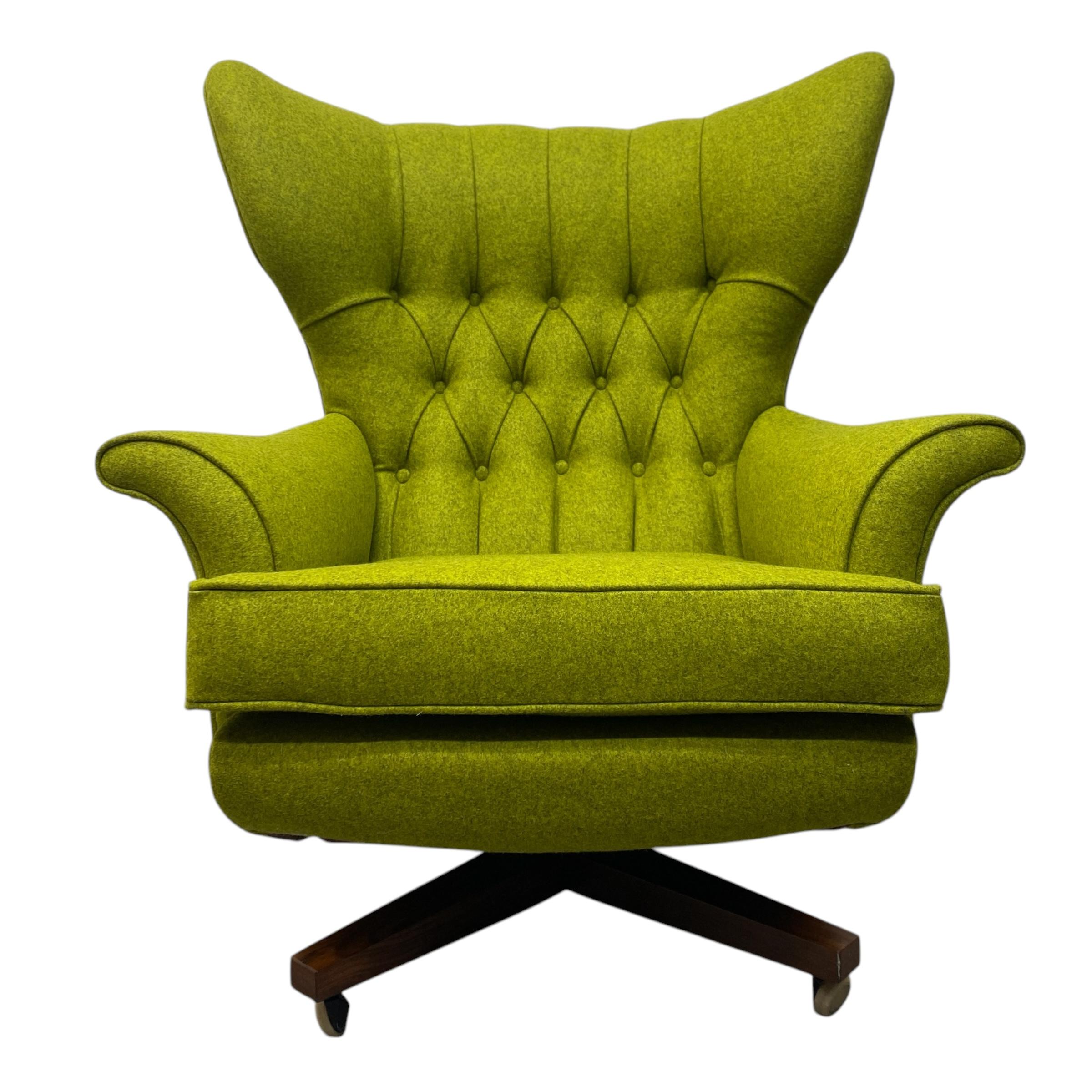 British Lounge Chair Ottoman 1960's G Plan Blofeld 6250