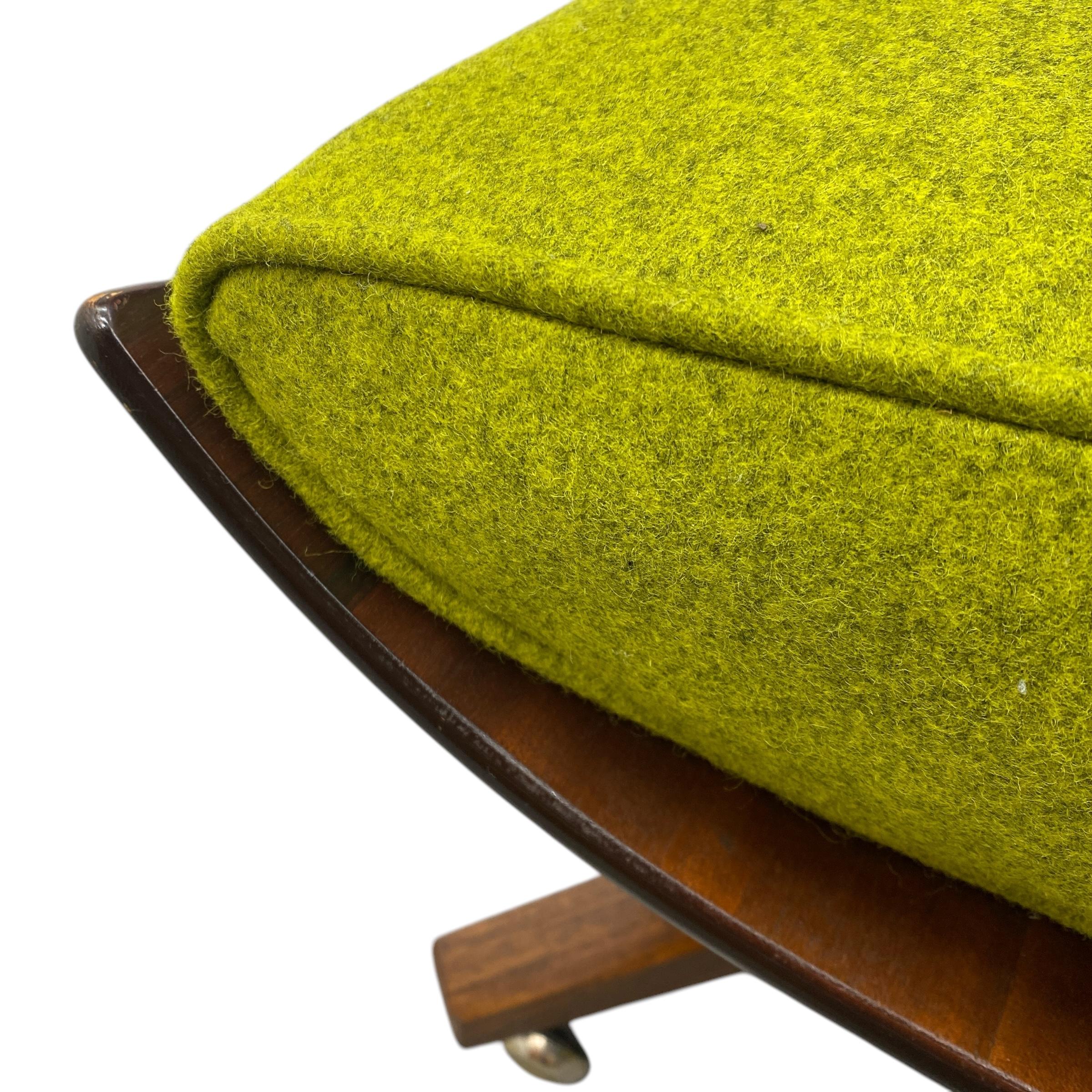 Wool Lounge Chair Ottoman 1960's G Plan Blofeld 6250