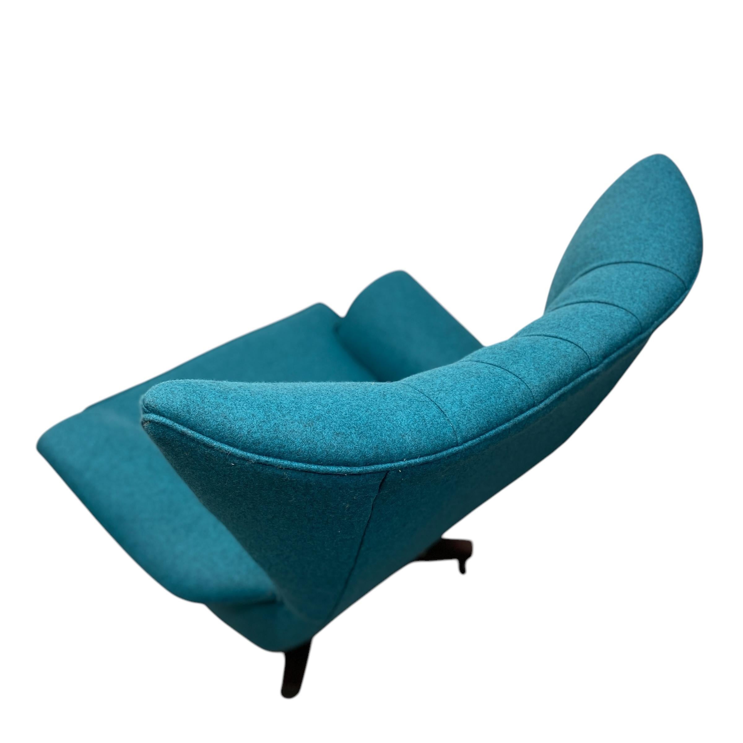 Sedia da salotto ottomana 1960 G-Plan Blofeld 6250 Teal 3
