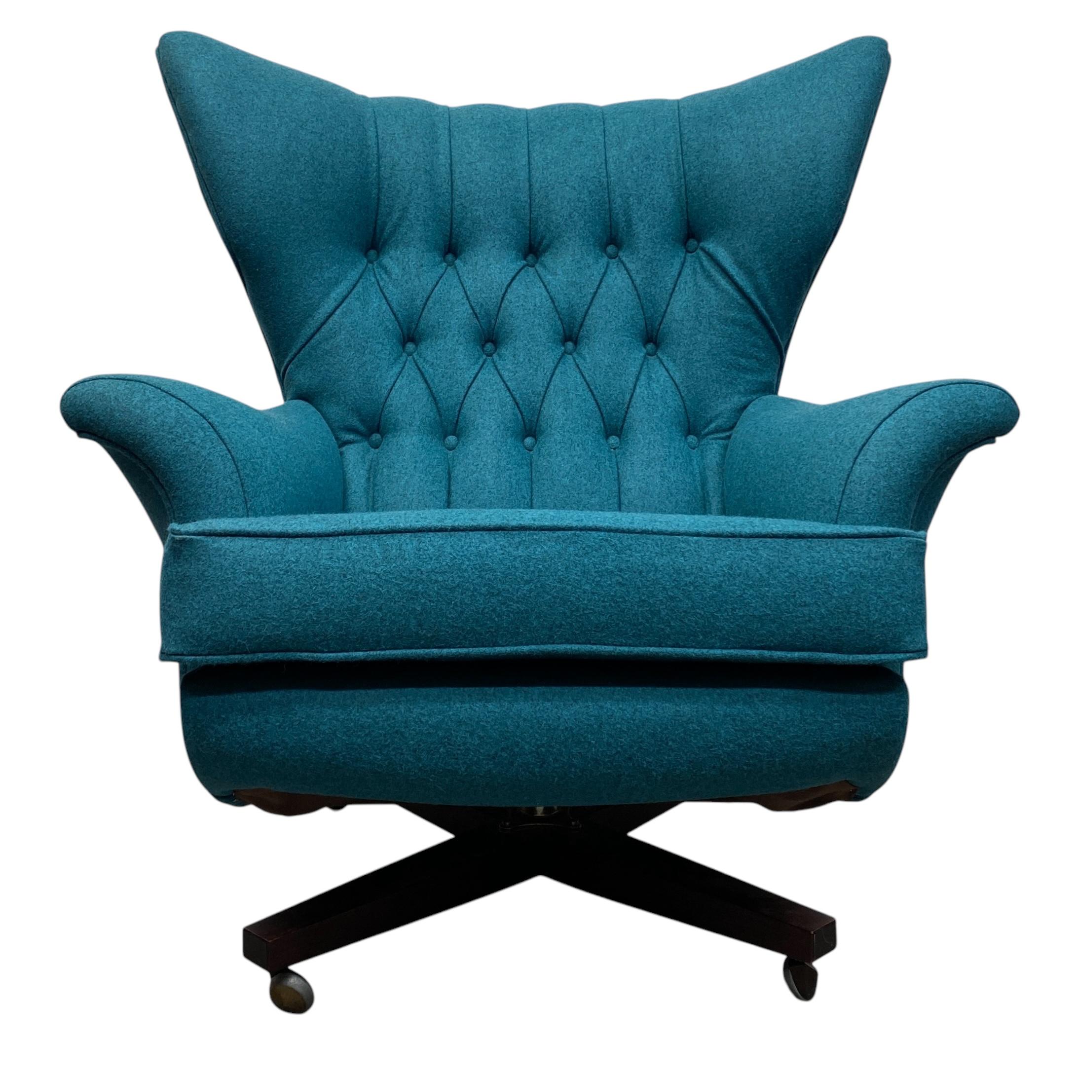Europeo Sedia da salotto ottomana 1960 G-Plan Blofeld 6250 Teal