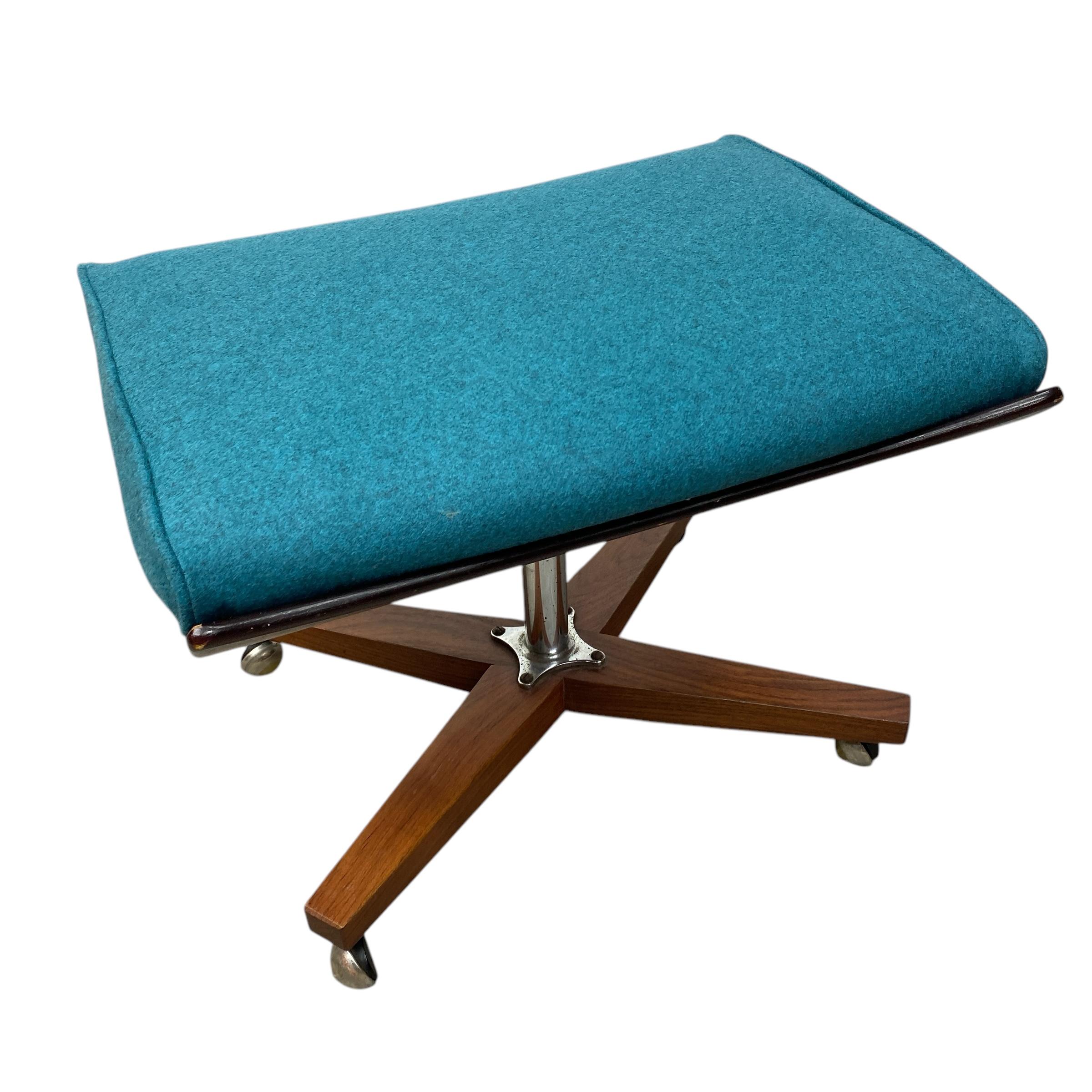 Sedia da salotto ottomana 1960 G-Plan Blofeld 6250 Teal 1