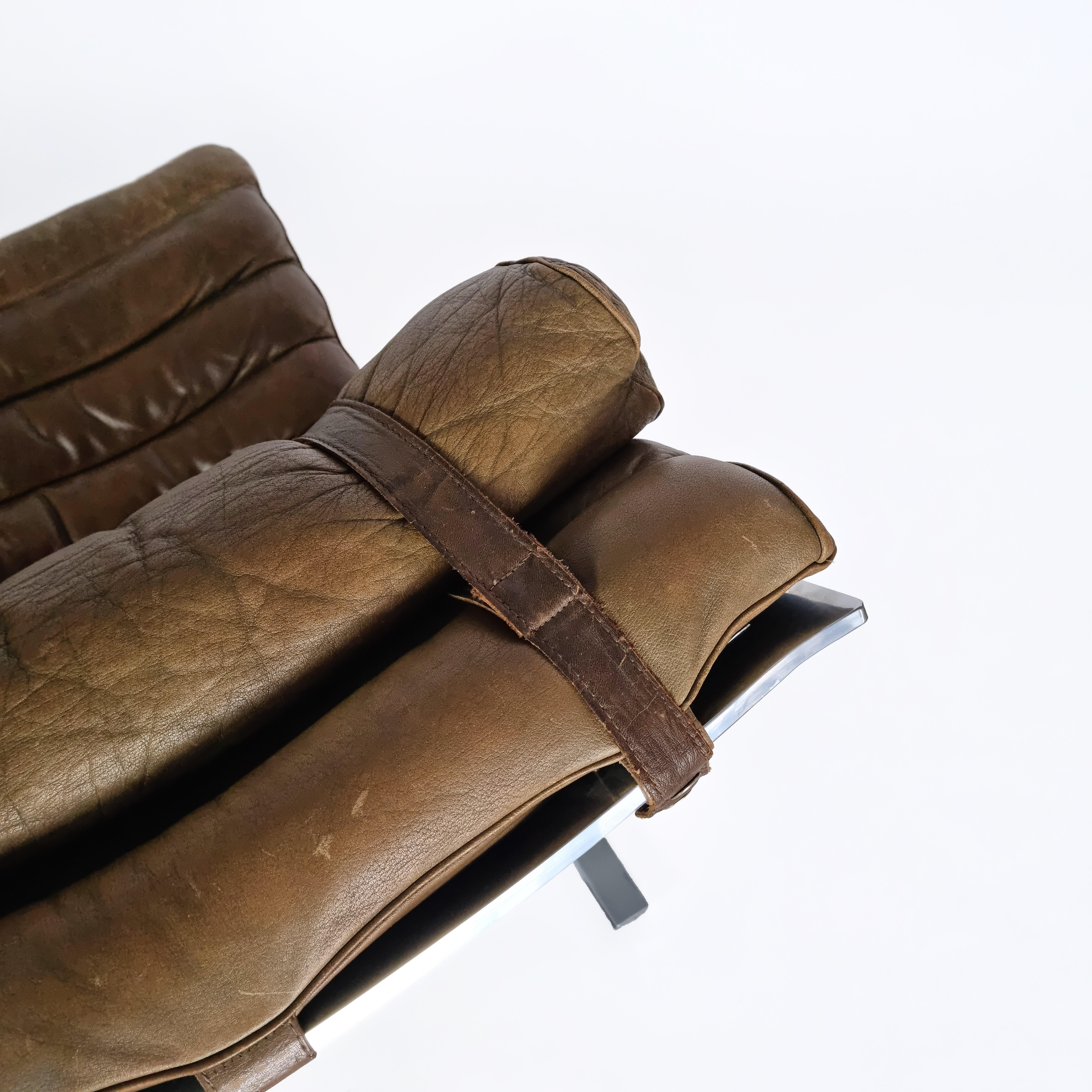 Mid-20th Century Lounge Chair & Ottoman Ari - by Arne Norell, 1960s For Sale