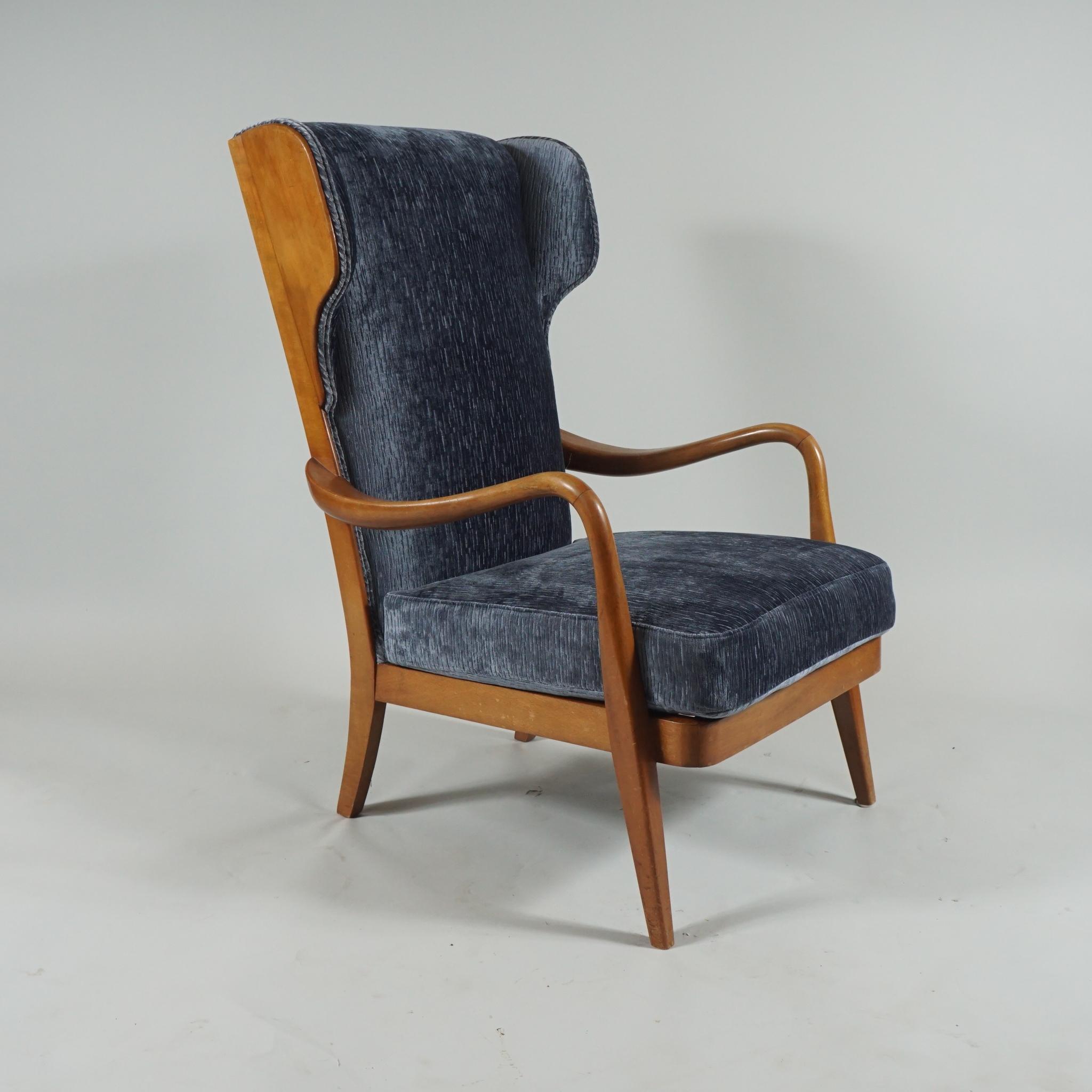 Mid-Century Modern Lounge Chair & Ottoman by Anker Petersen