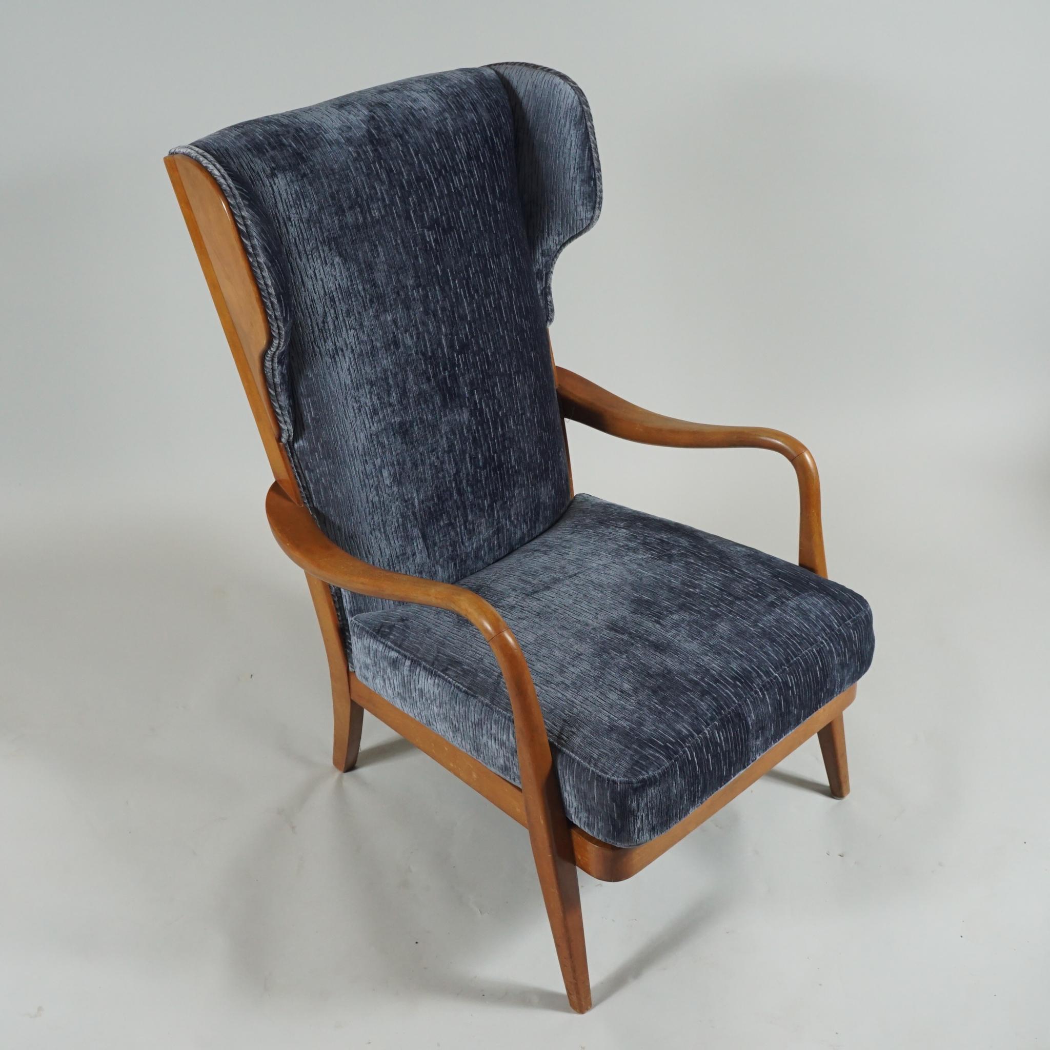 Hand-Crafted Lounge Chair & Ottoman by Anker Petersen
