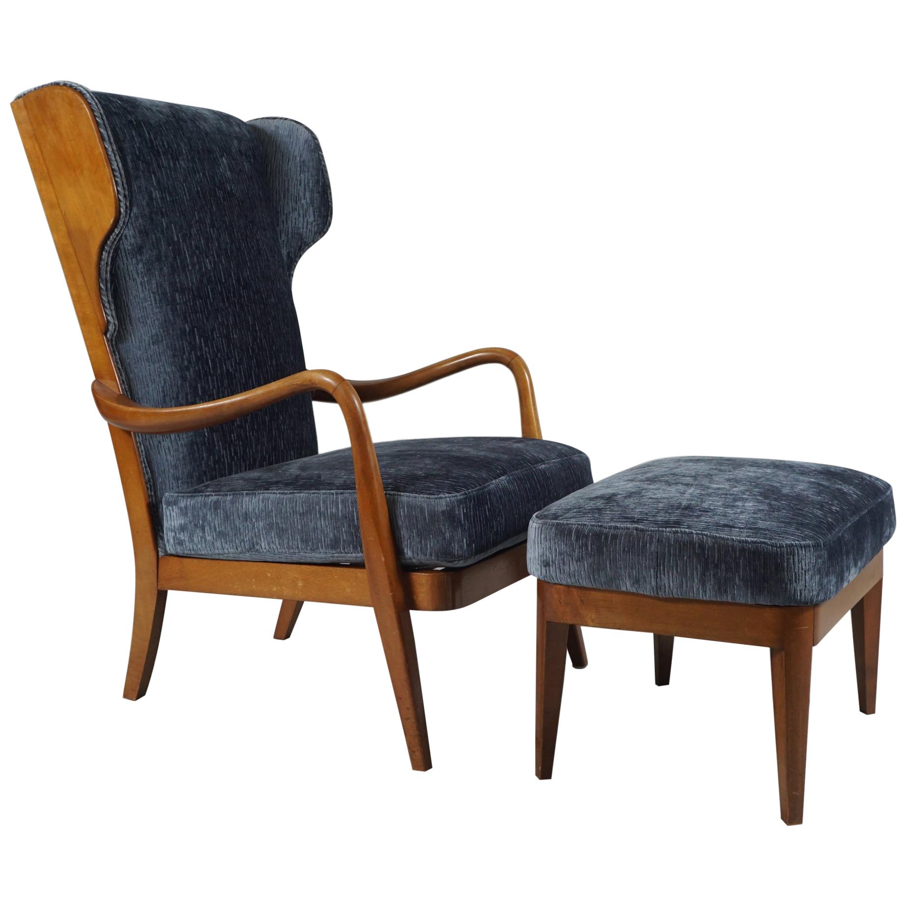 Lounge Chair & Ottoman by Anker Petersen