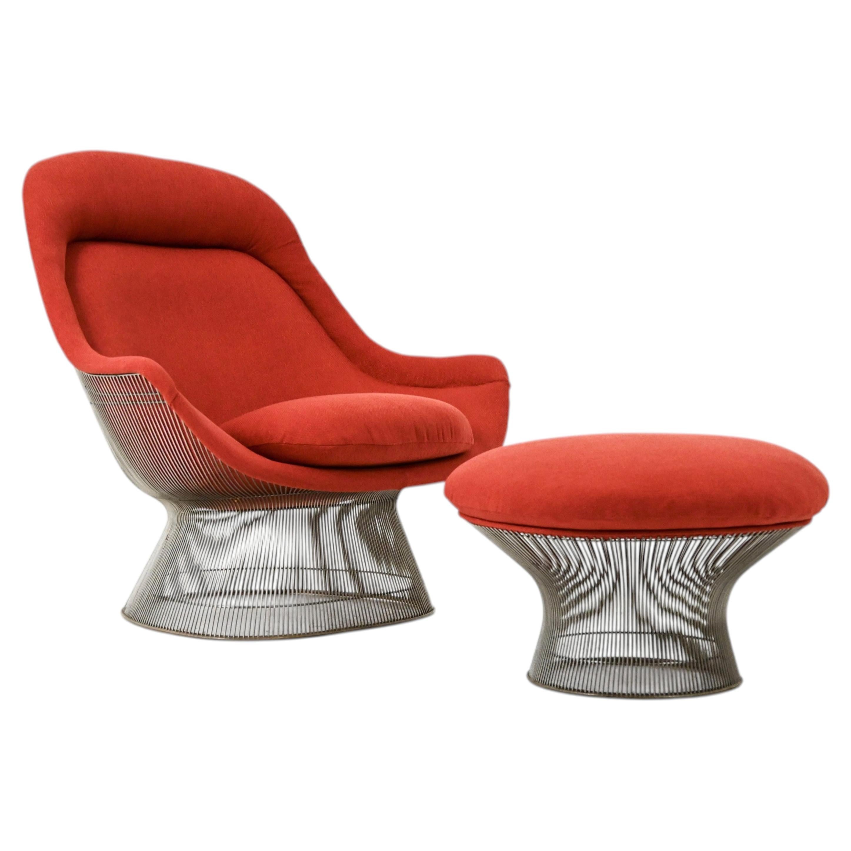 Butaca y otomana de Warren Platner para Knoll International, años 60