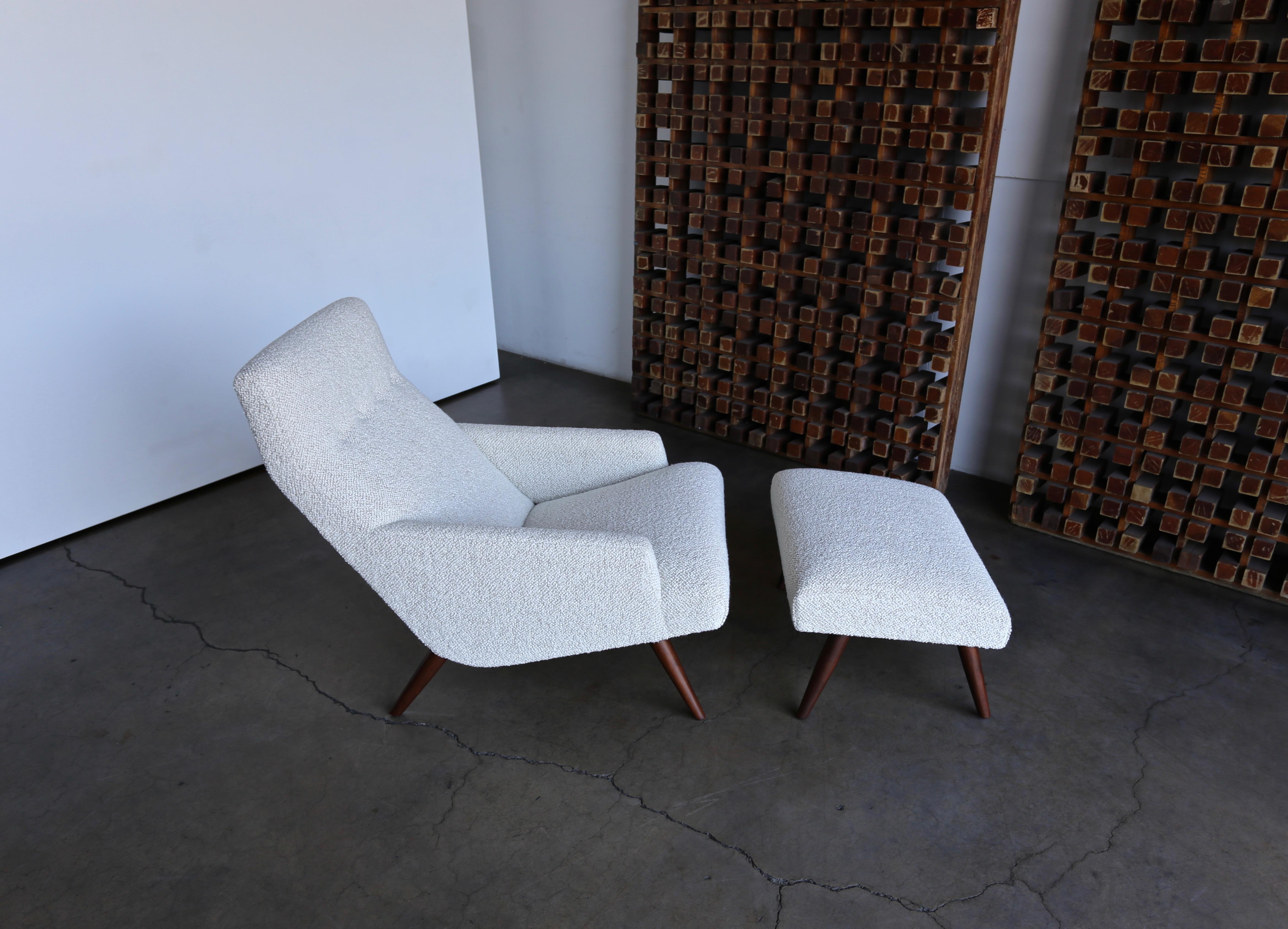 Lounge Chair & Ottoman, circa 1960 In Good Condition In Costa Mesa, CA