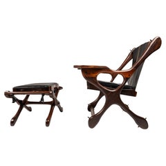 Lounge Chair & Ottoman in Rosewood & Leather by Don S. Shoemaker for Señal 1960s