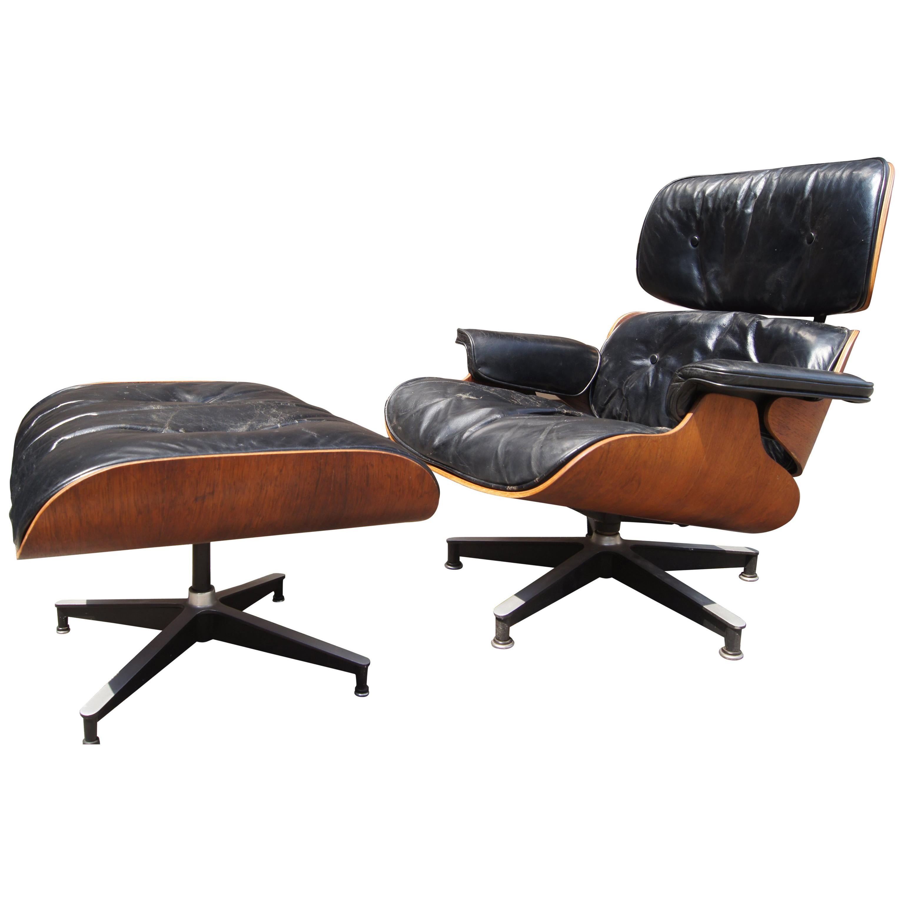 Lounge Chair & Ottoman:: Modell 670/671 von Charles & Ray Eames für Herman Miller