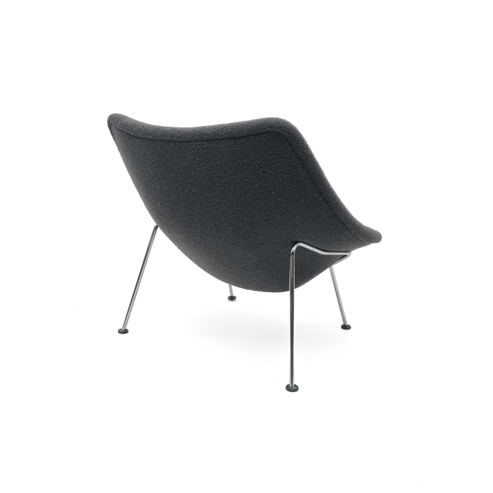 Stainless Steel Lounge Chair Oyster by Pierre Paulin for Artifort, 1960s For Sale