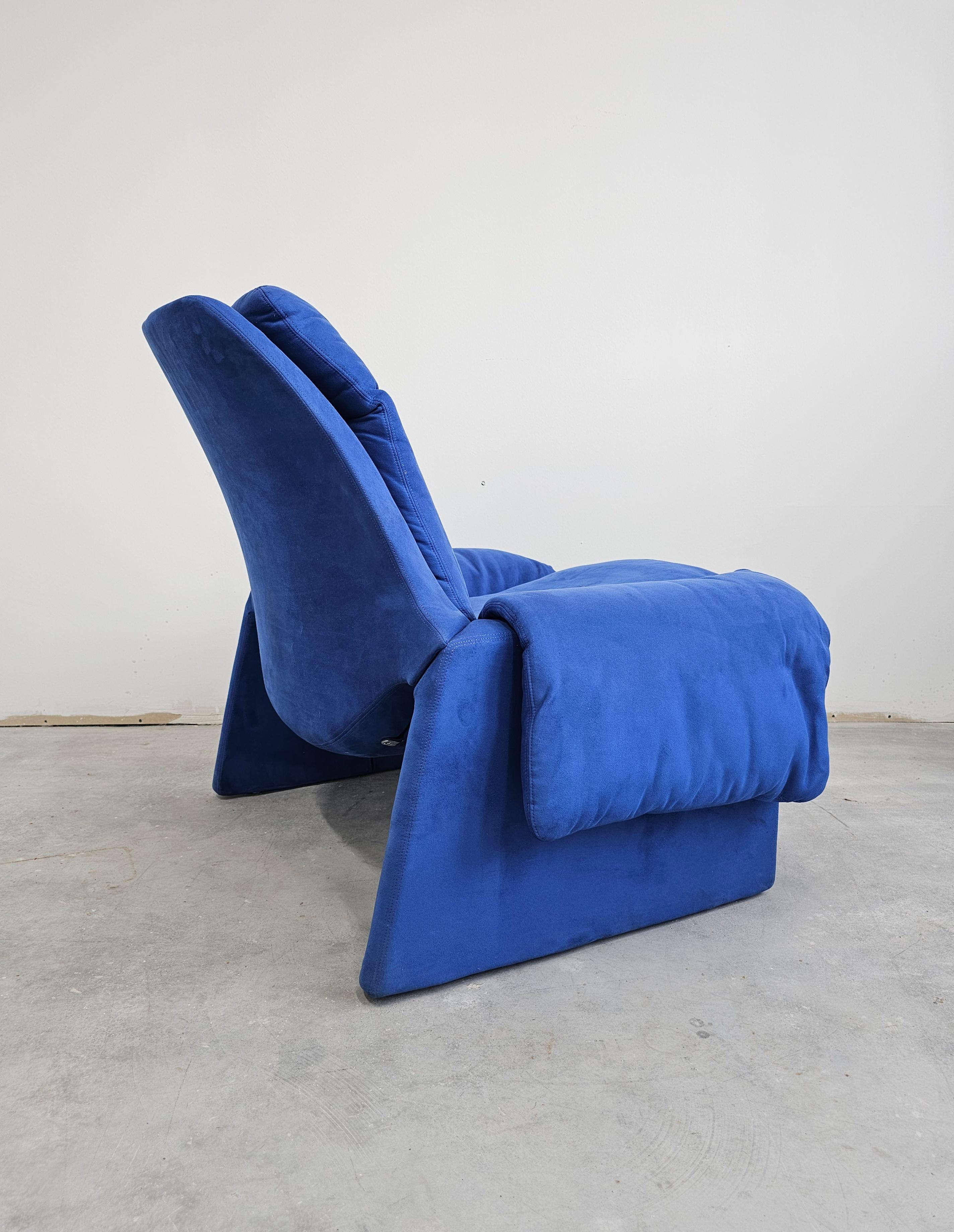 Silla Lounge P60 diseñada por Vittorio Introini para Saporiti Italia, Italia años 70 finales del siglo XX en venta