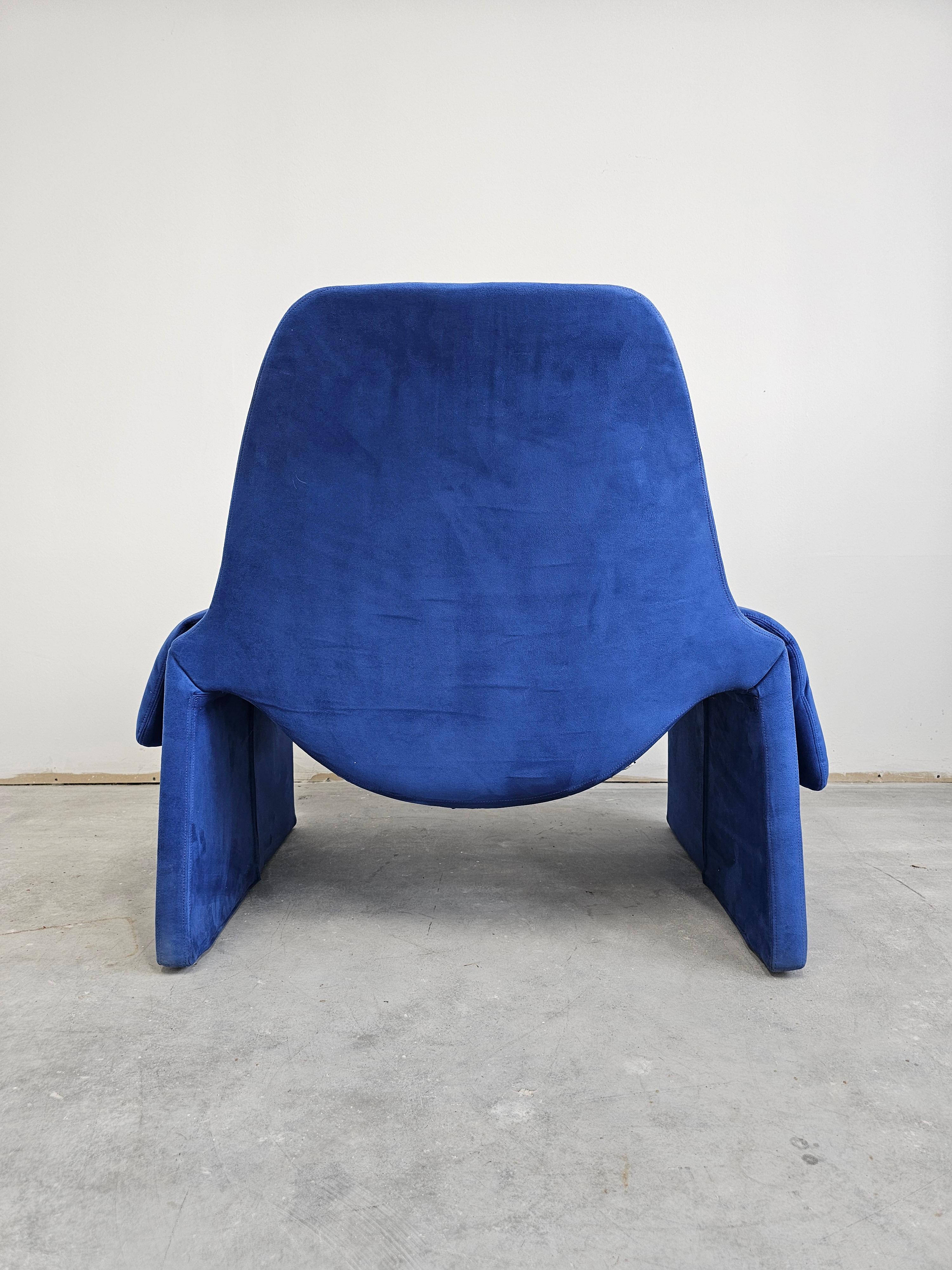 Silla Lounge P60 diseñada por Vittorio Introini para Saporiti Italia, Italia años 70 Metal en venta