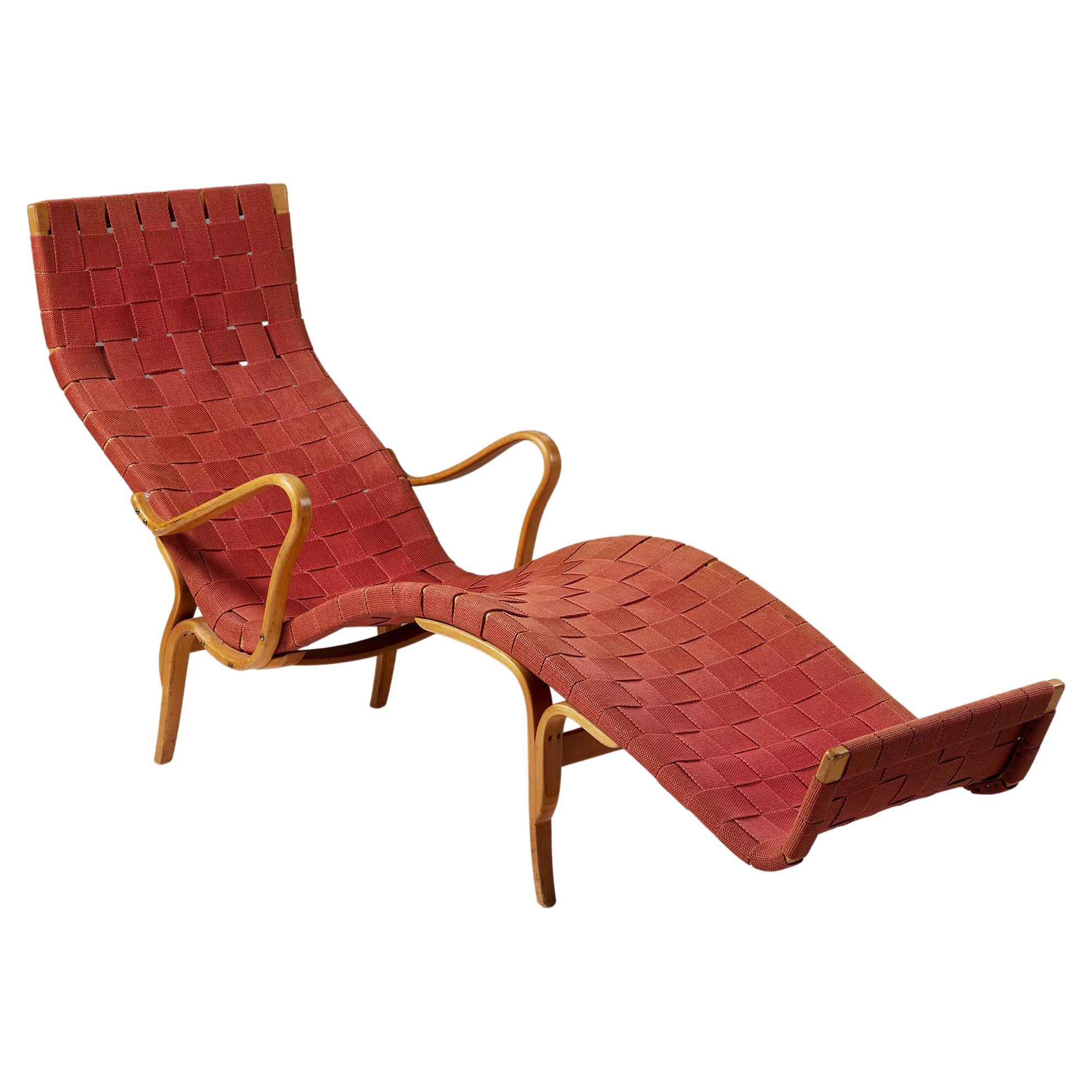 Lounge Chair ‘Pernilla 3’ Designed by Bruno Mathsson for Karl Mathsson, Sweden For Sale