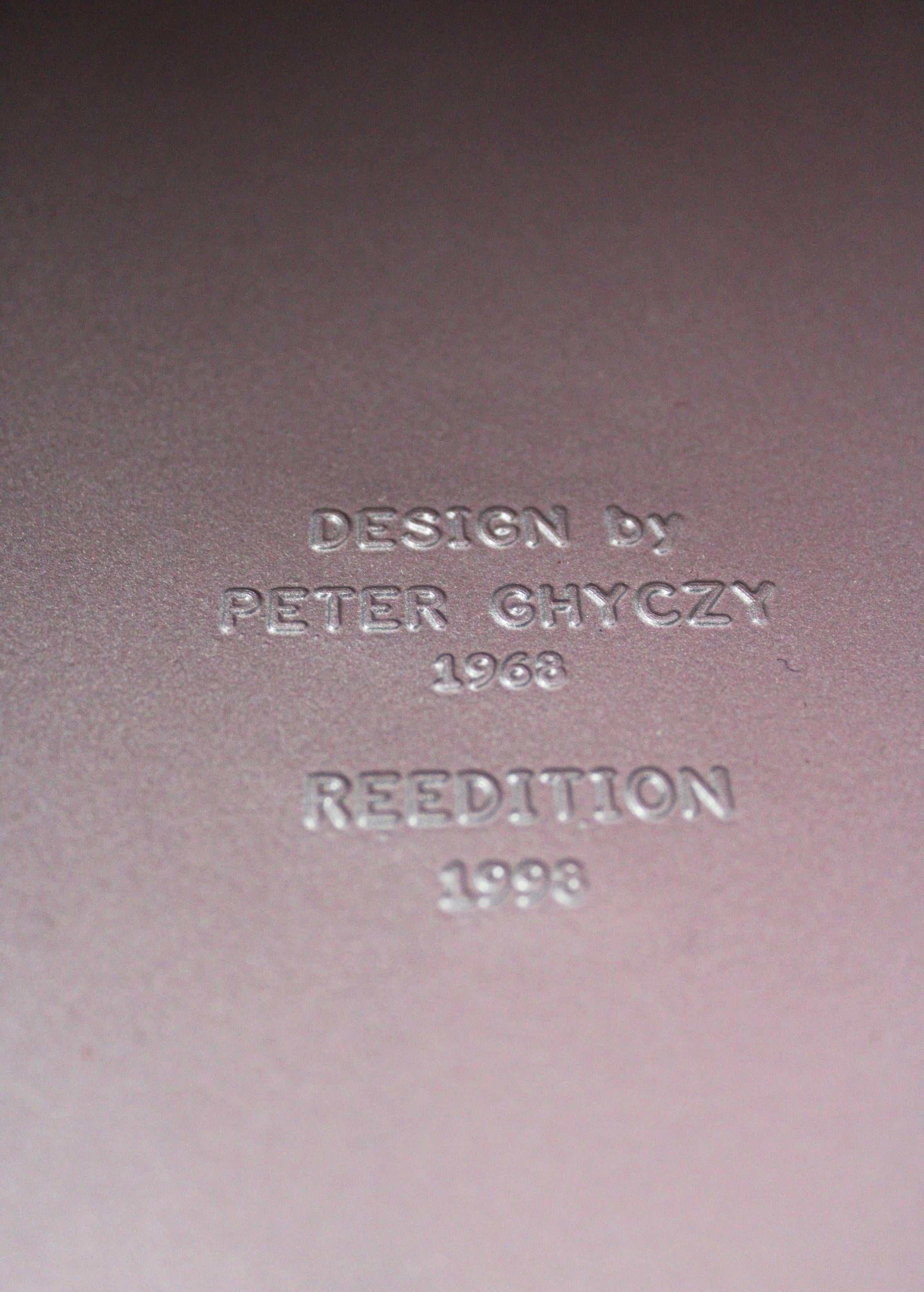 Chaise longue Peter Ghyczy Garden Egg Space Age Deluxe des années 90 gris-gris poly rose en vente 6