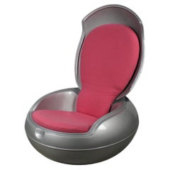 Loungesessel Peter Ghyczy Garden Egg Space Age Deluxe 90er Jahre Space Grau Poly Pink