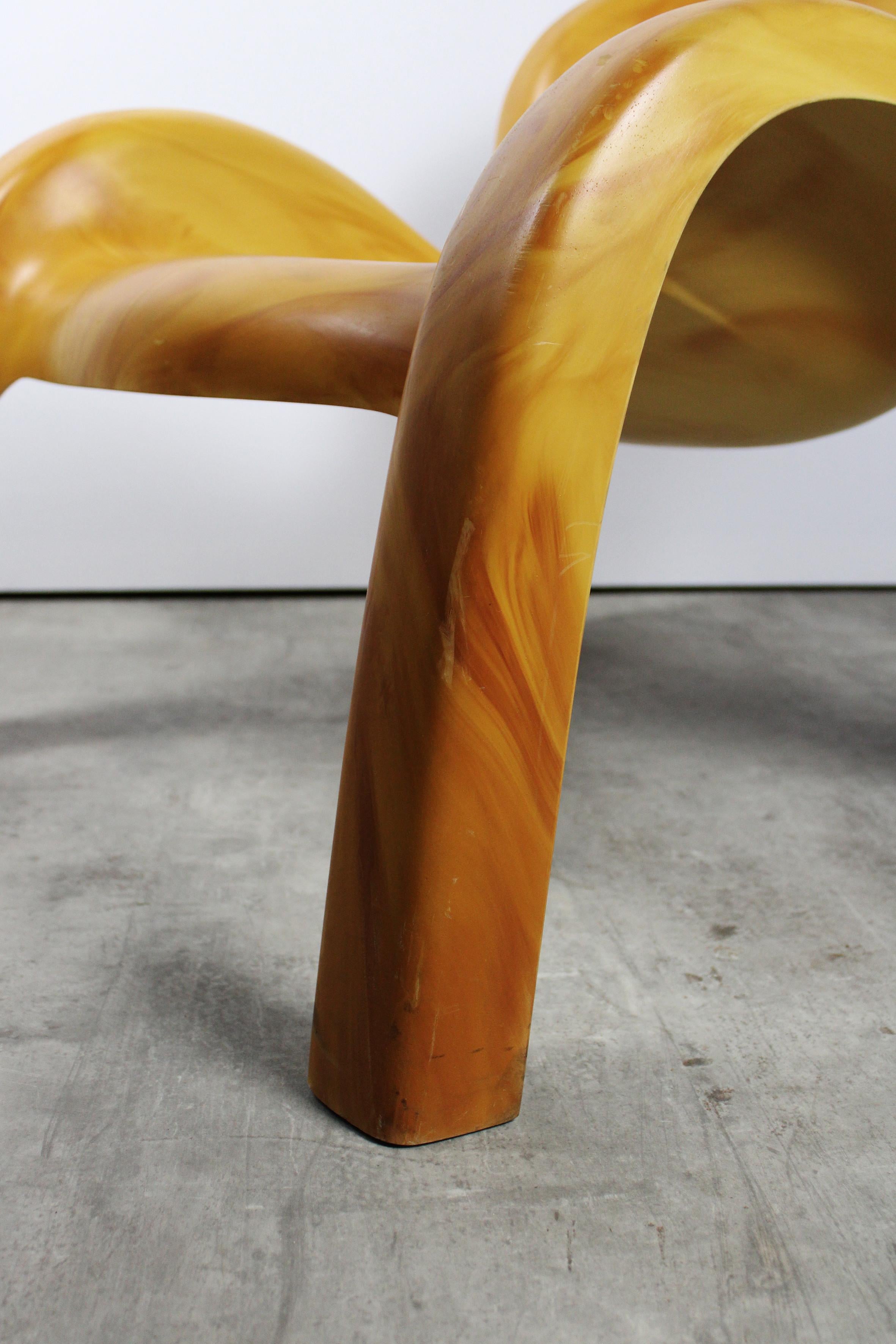 Lounge Chair Peter Ghyczy GN2 Vintage 1970's Space Age Polyurethane Yellow Ochre For Sale 5