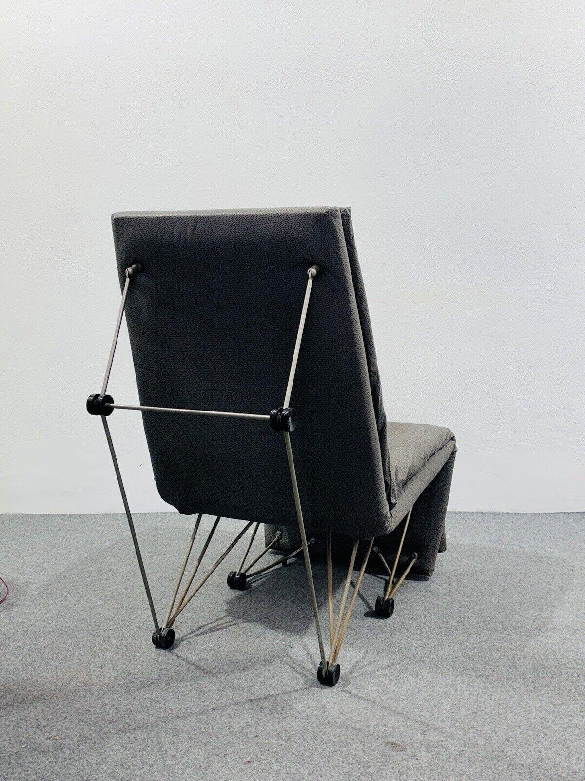 Italian Lounge Chair Armchair Geometric Design Postmodern Modern 1980's For Sale