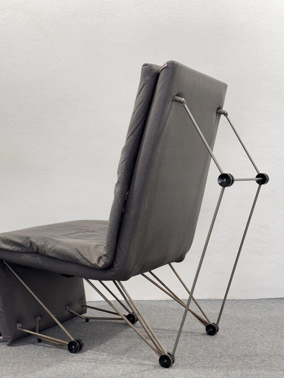 Lounge Chair Armchair Geometric Design Postmodern Modern 1980's For Sale 2