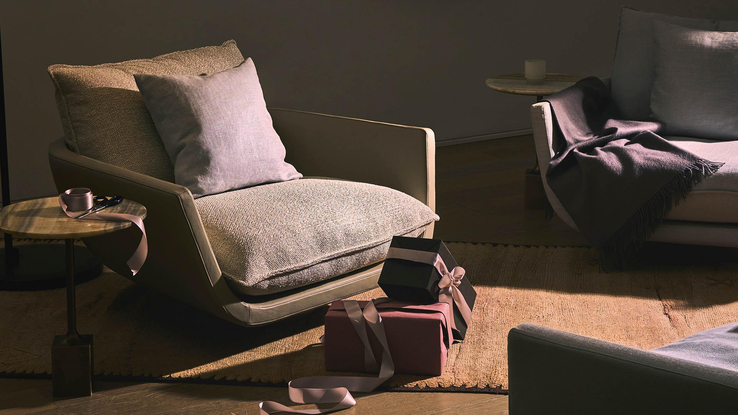 Organic Modern Lounge Chair 'Rua Ipanema' by Man of Parts, Walnut base, Rohi, Opera, Mirror For Sale