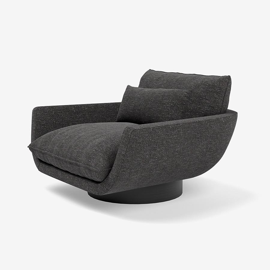 Chaise longue 'Rua Ipanema' par Man of Parts, base en noyer, Sahco, Safire, 016 en vente 7
